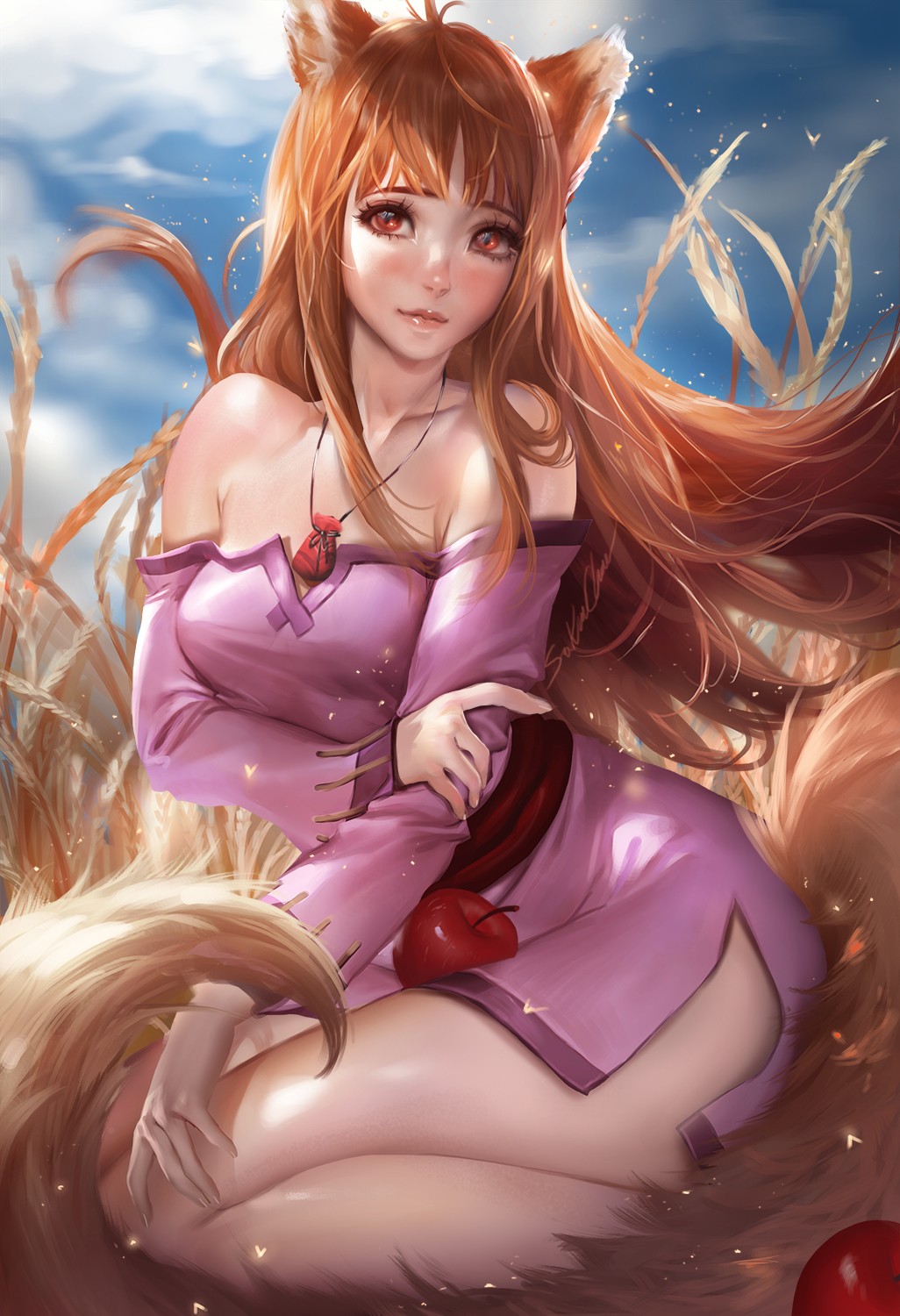 Sakimichan Realistic Holo Spice And Wolf Spice And Wolf Kitsunemimi 1026x1500
