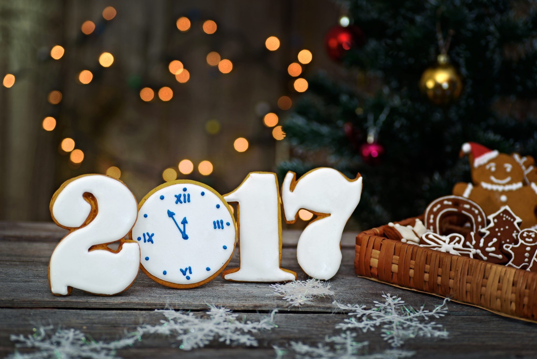 New Year 2017 Cookie Bokeh 2200x1469