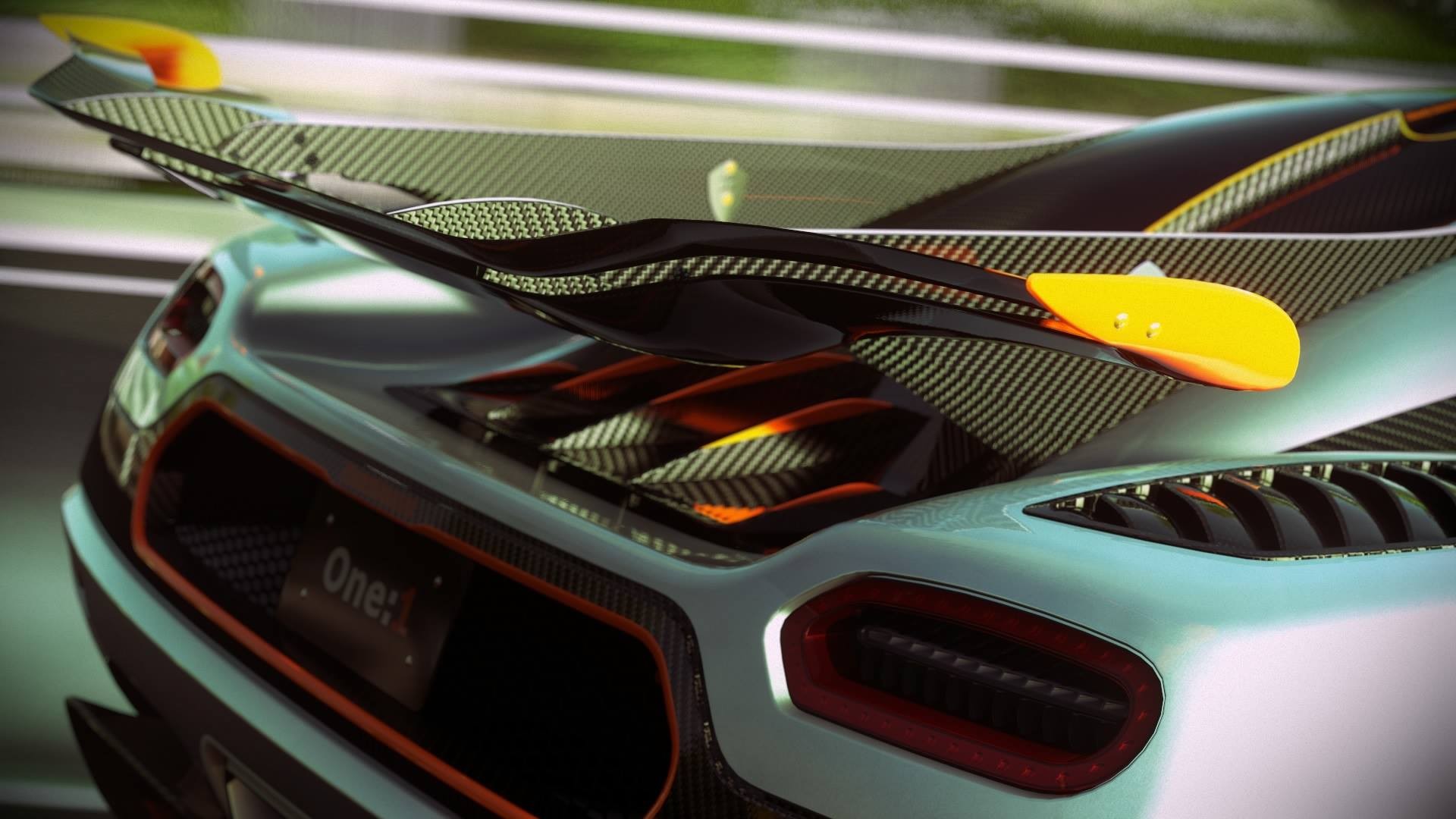 Koenigsegg Car Rear View Rear Wing Carbon Fiber Spoilers 1920x1080