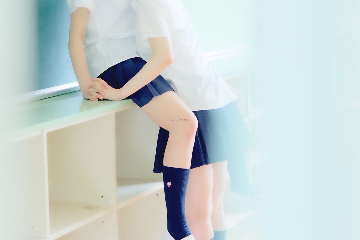 Japanese Women School Uniform Skirt Black Socks Legs Classroom 1200x800