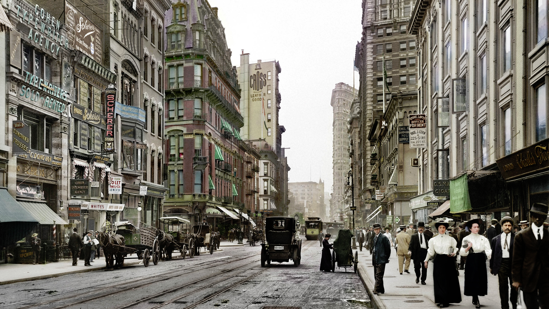 Colorized Photos Old Photos Vintage New York City Manhattan 1920x1080