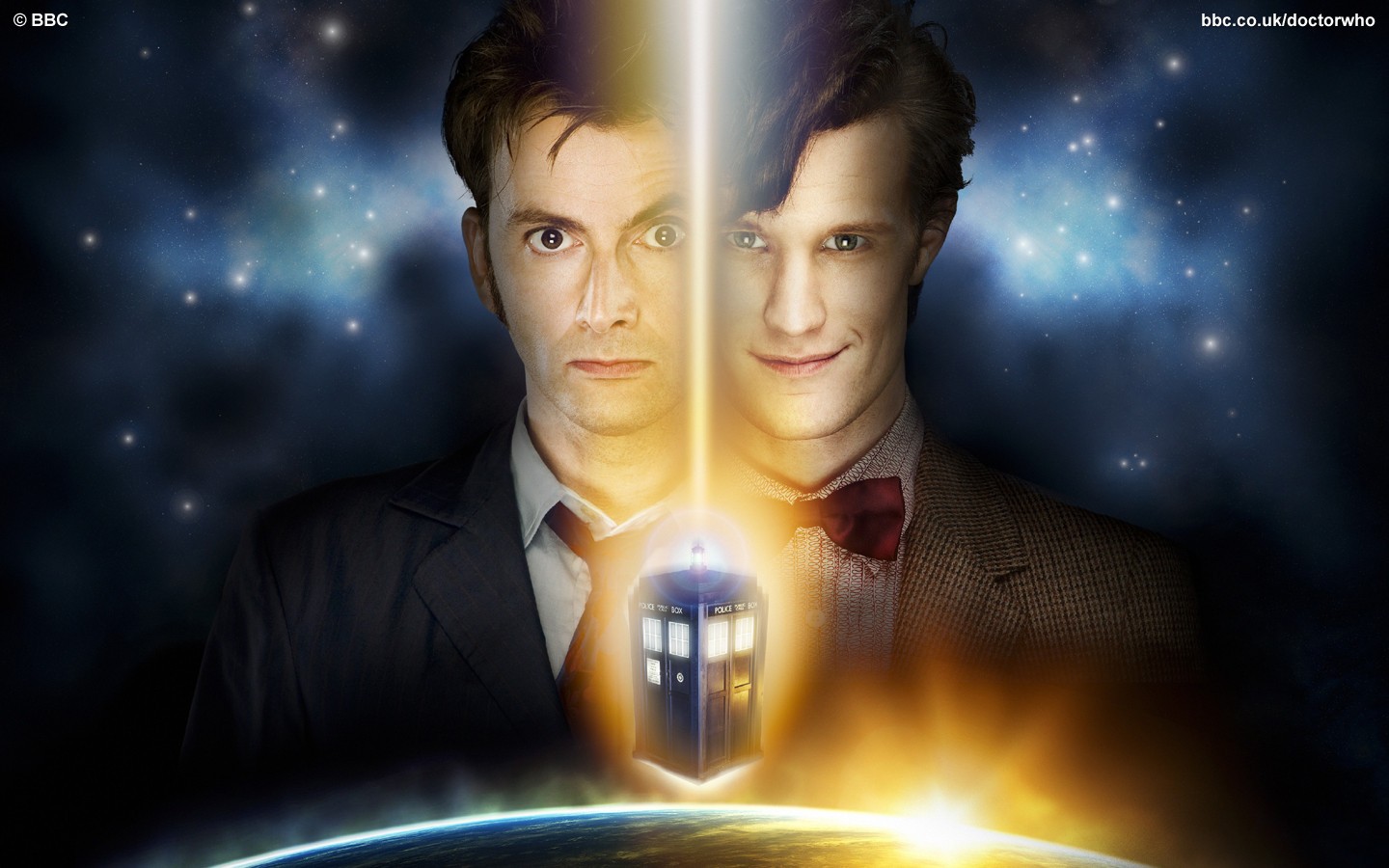 TV BBC Science Fiction TARDiS David Tennant Matt Smith Tv Series Eleventh Doctor Tenth Doctor 1440x900