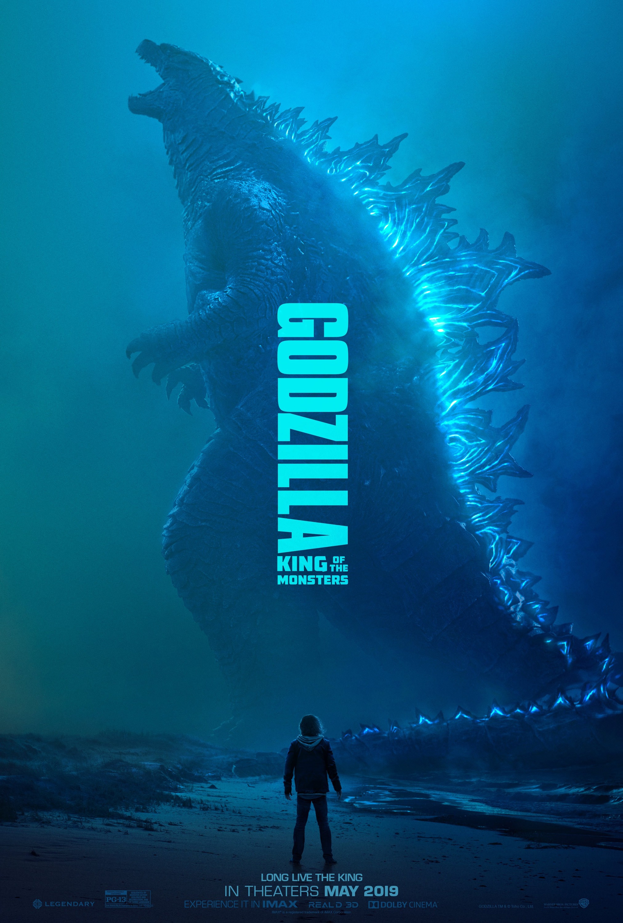 Godzilla Movies Movie Poster Godzilla King Of The Monsters Cyan Blue 2024x3000