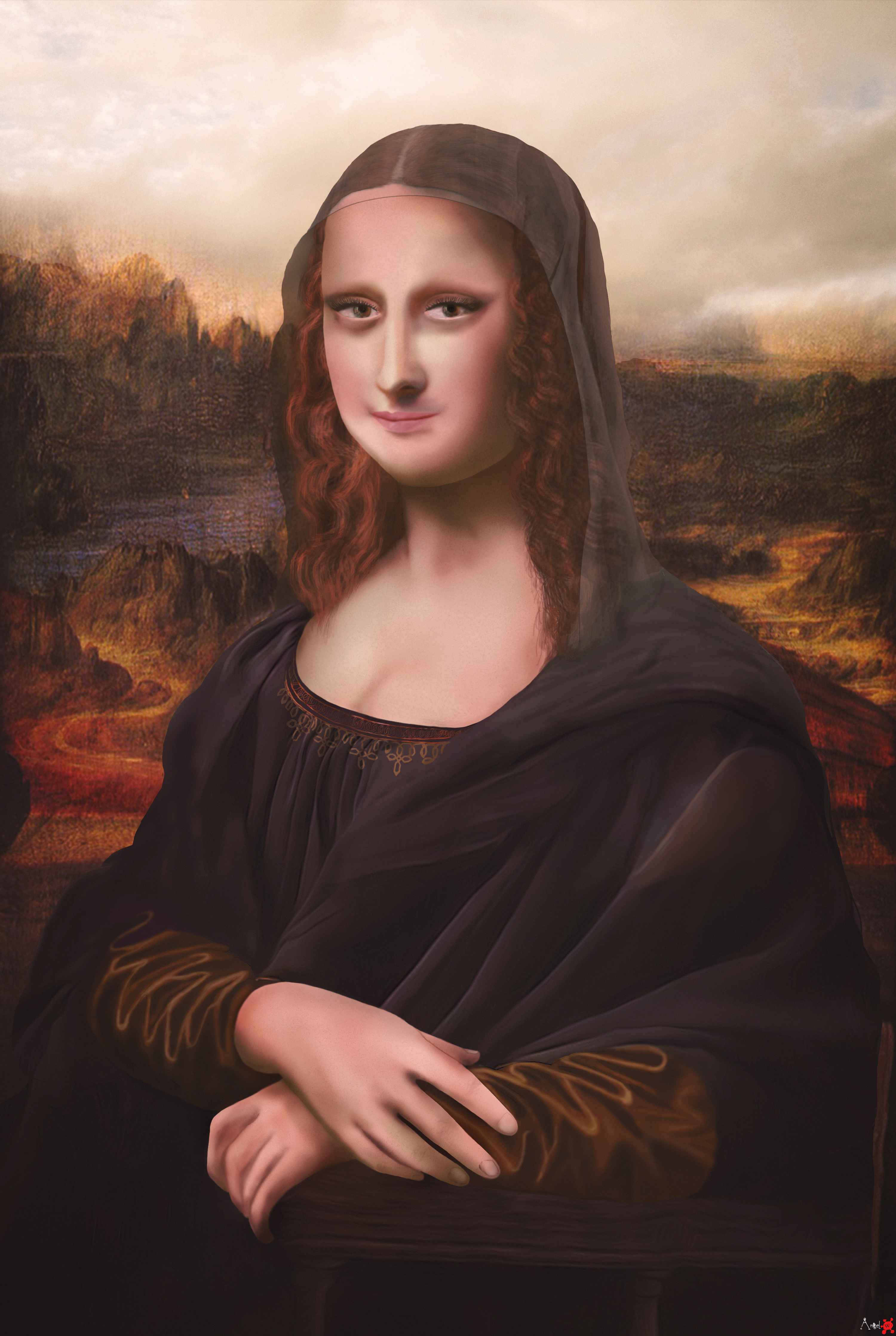 Digital Art Digital Painting Photoshop Mona Lisa 3000x4471