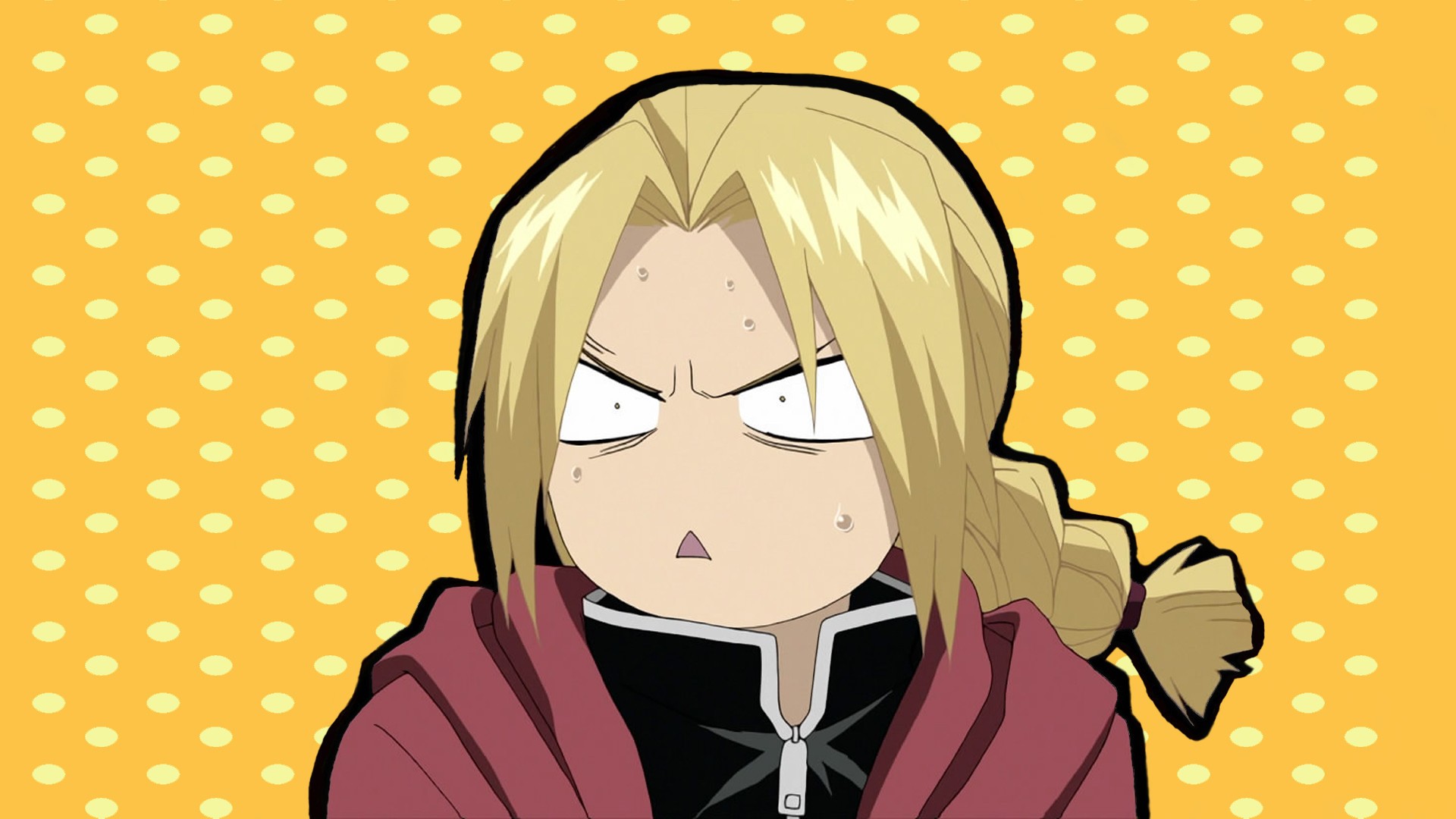 Full Metal Alchemist Brotherhood Angry Yellow Background Blonde Anime Anime Boys 1920x1080