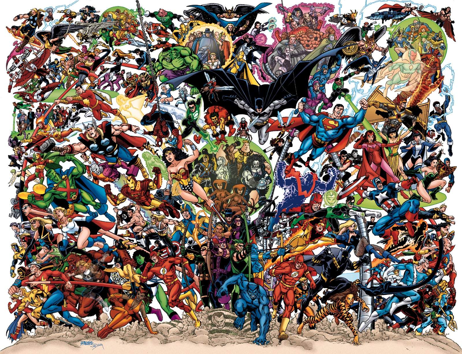 Hawkgirl Shazam DC Comics Thor Martian Manhunter Wonder Woman Iron Man Power Girl Flash Batman Hawkm 1600x1229
