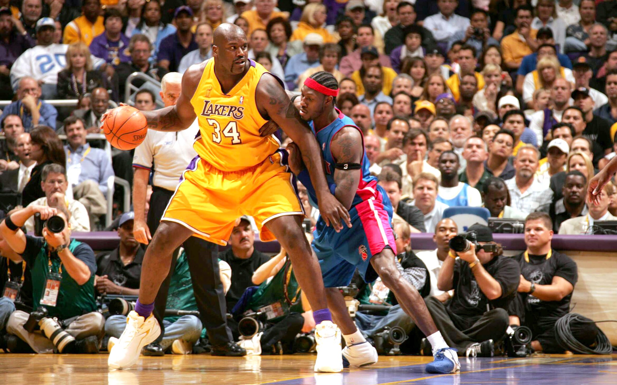 NBA Basketball Shaquille ONeal Los Angeles Los Angeles Lakers Detroit Pistons Detroit Sport 2048x1280