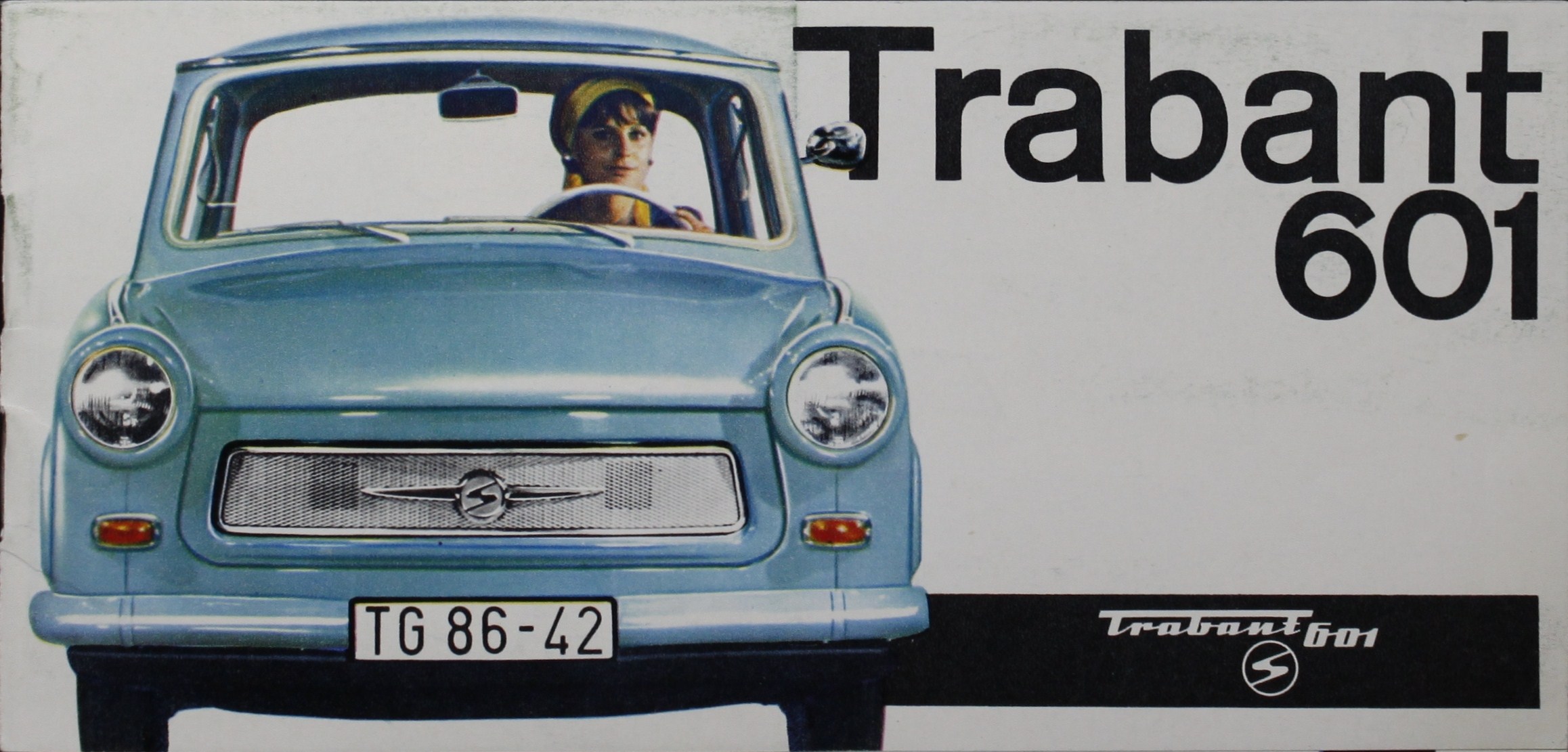Car Trabant DDR East Germany Vehicle Vintage Commercial Women Blue Cars 2316x1111