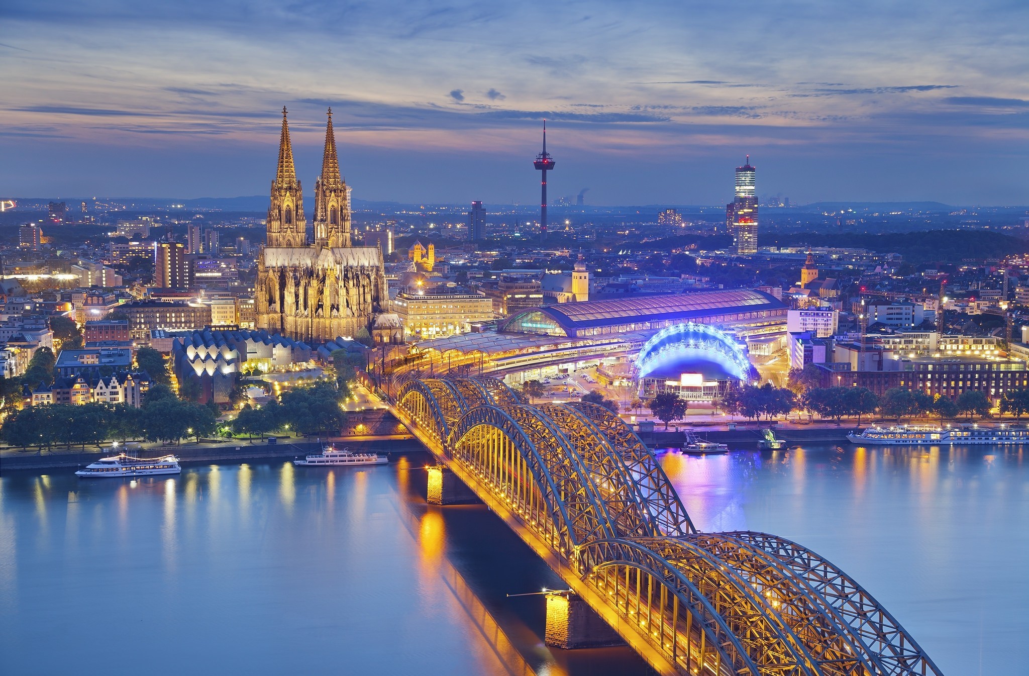 Cologne Germany Cathedral Bridge 2048x1345