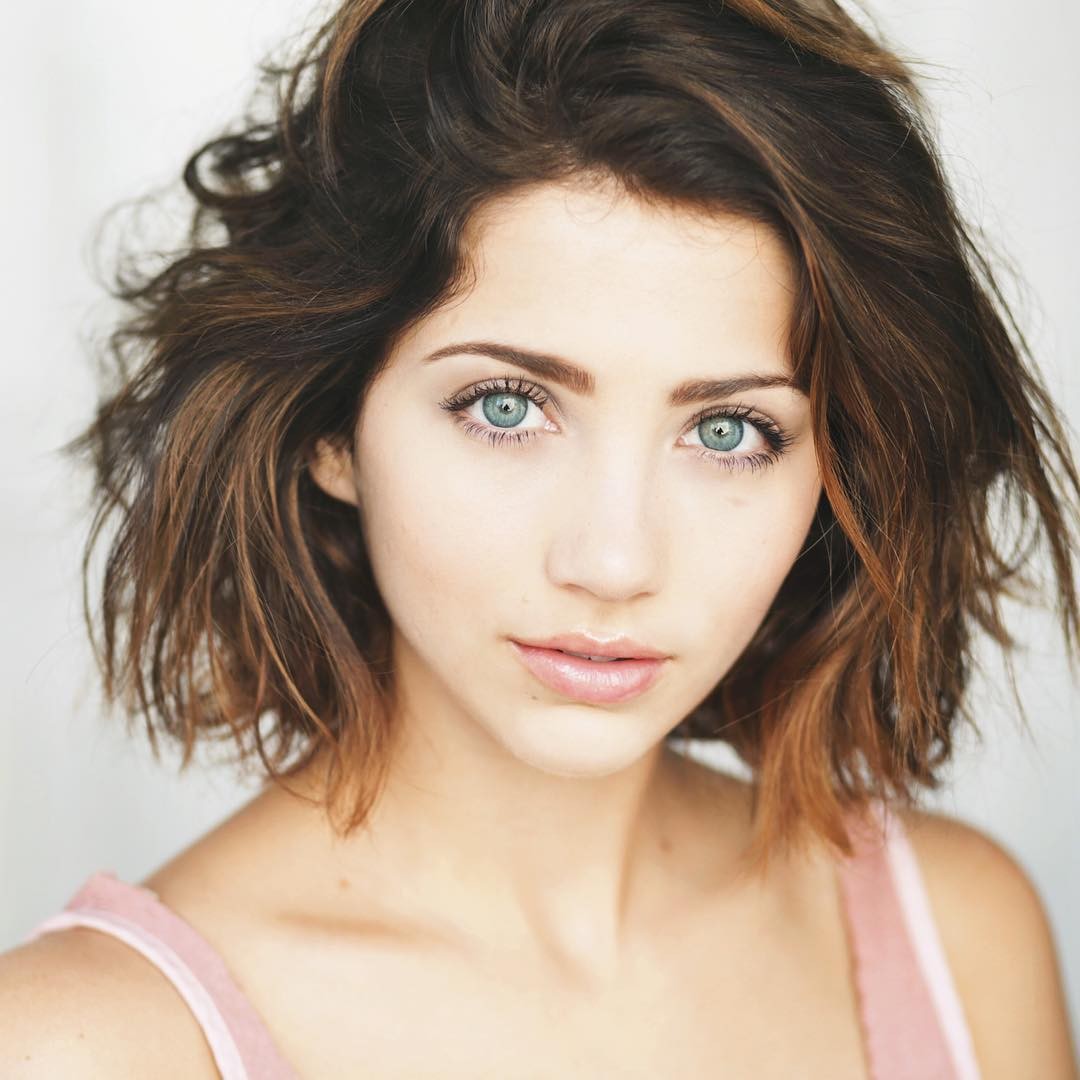 Women Emily Rudd Brunette Portrait Blue Eyes Short Hair Face 1080x1080