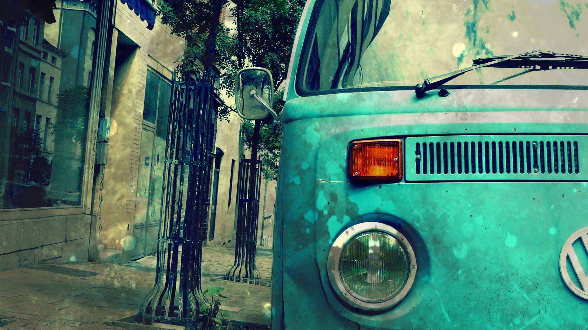 City Vehicle Artwork Car Volkswagen Filter Vw Bus 1920x1080