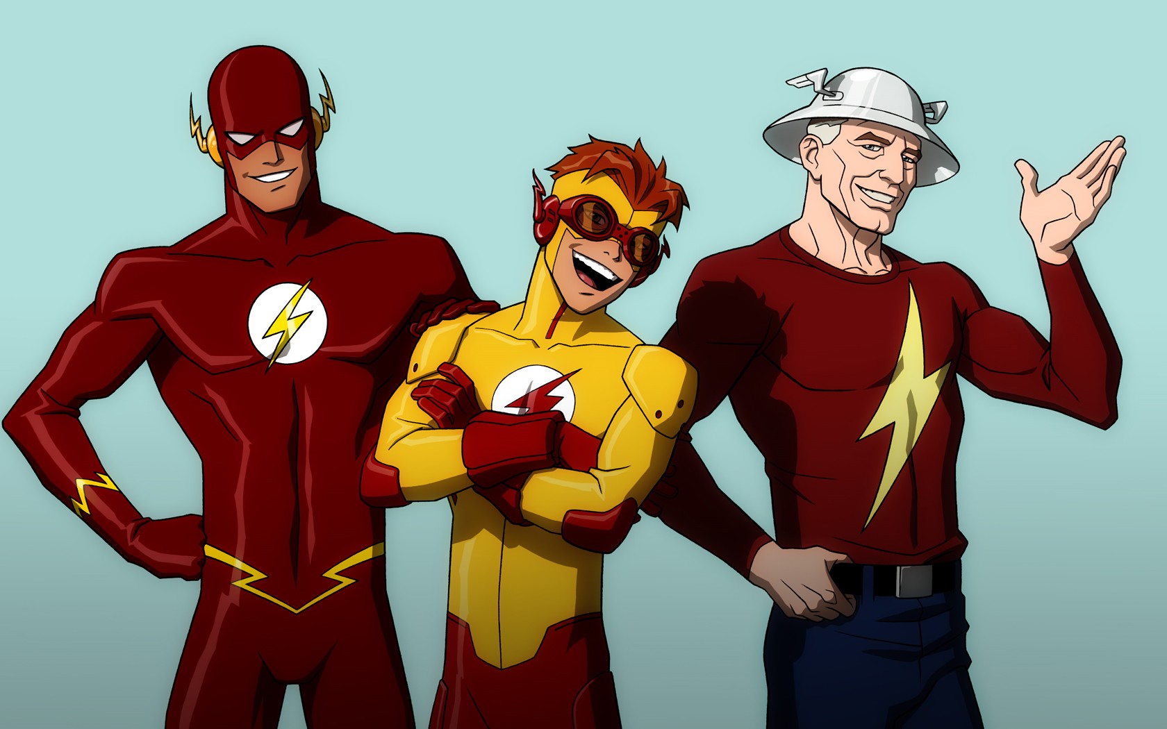 Flash Kid Flash Wally West Barry Allen Jay Garrick Young Justice 1680x1050