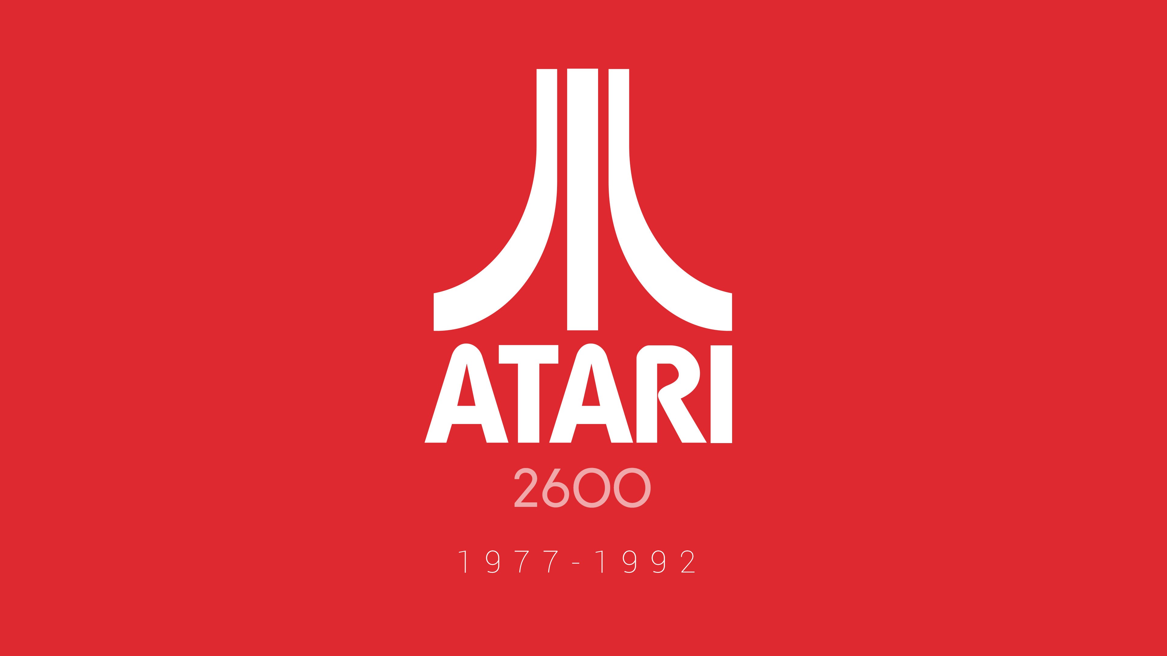 Atari Video Games Logo Red Red Background 3840x2160