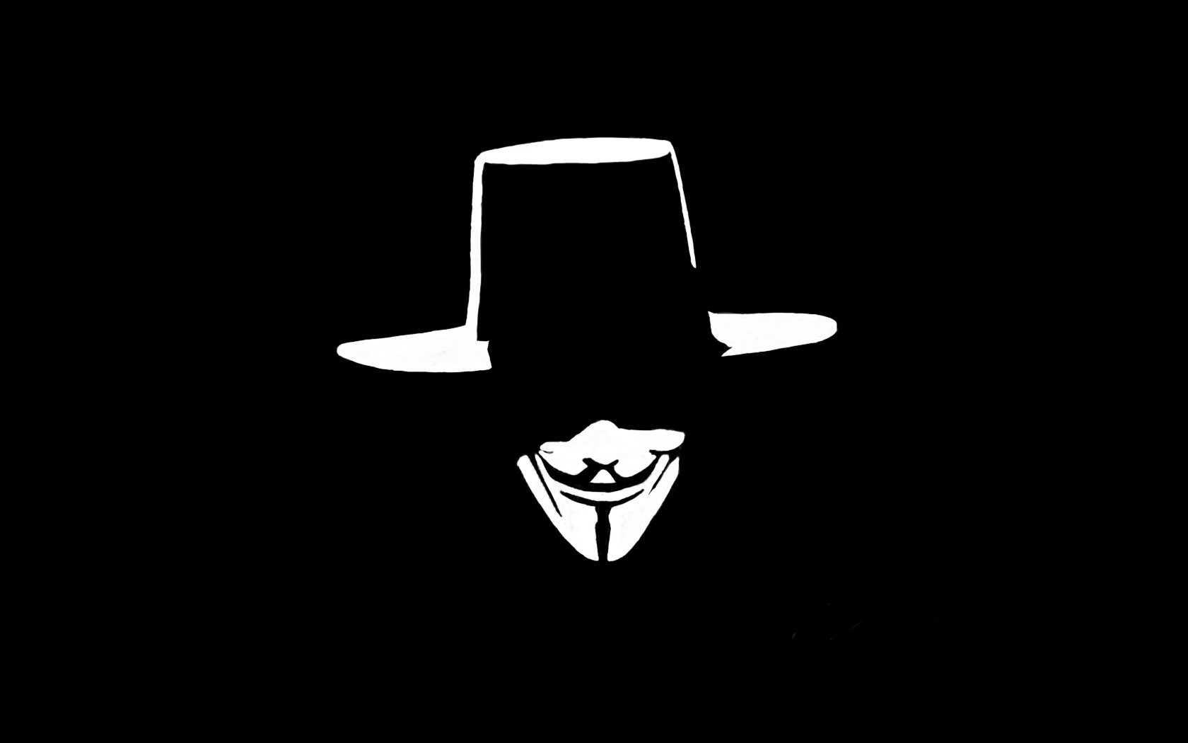 V For Vendetta Guy Fawkes Guy Fawkes Mask Mask Minimalism 1680x1050