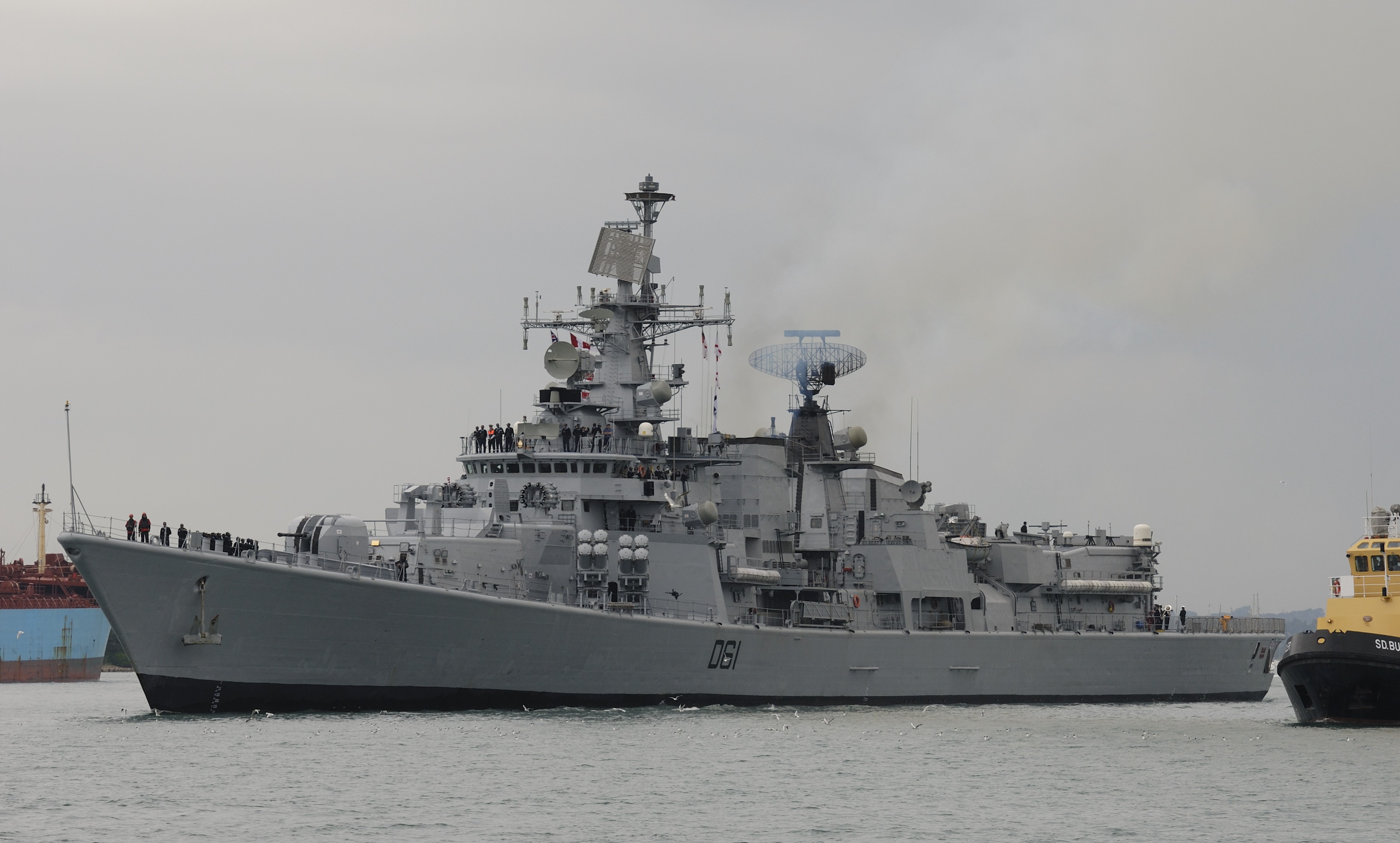 Warship Delhi Class Destroyer Indian Navy 3751x2259