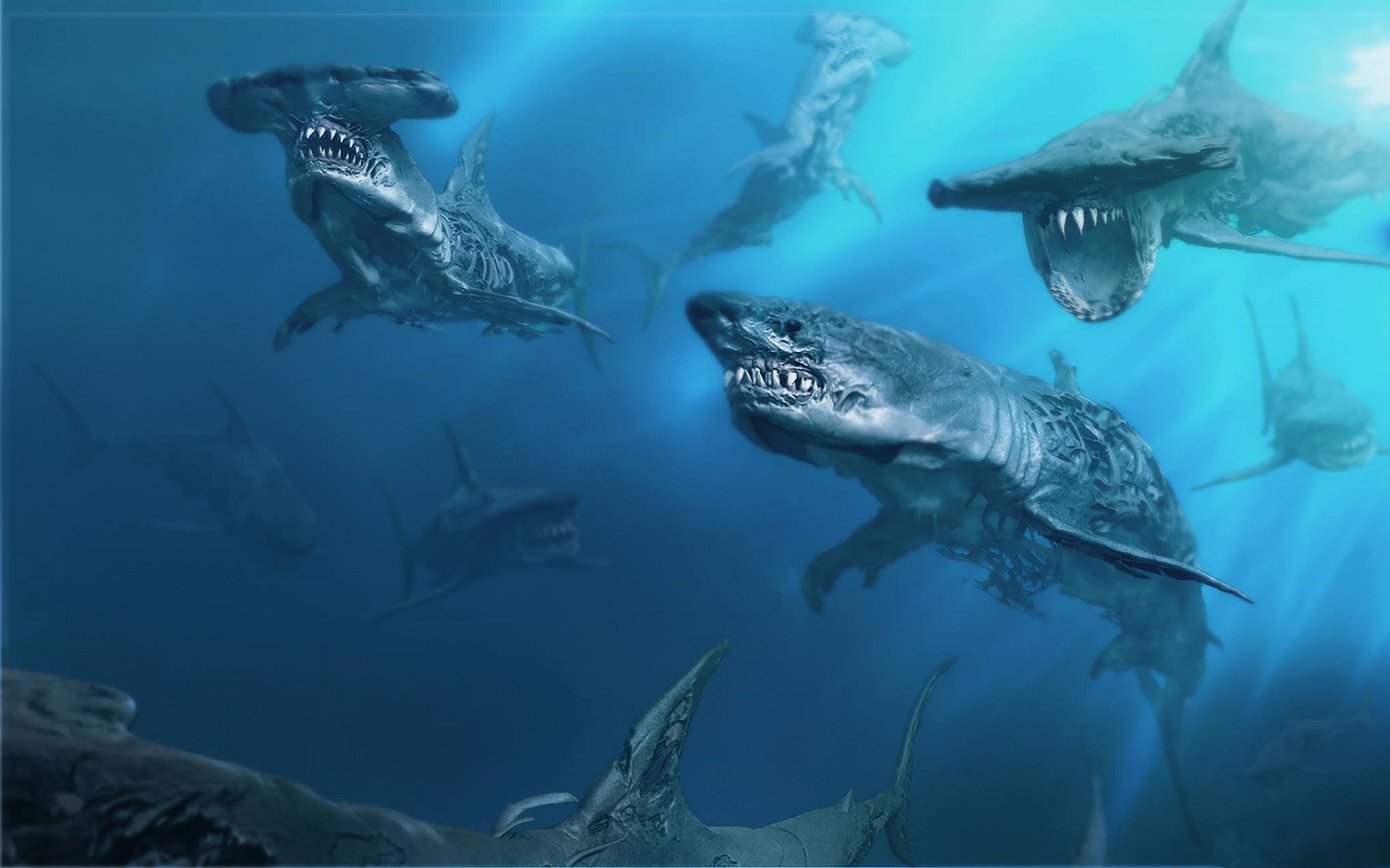 Pirates Of The Caribbean Dead Men Tell No Tales Shark Movies Animals Sea Underwater Artwork Concept  1920x1200