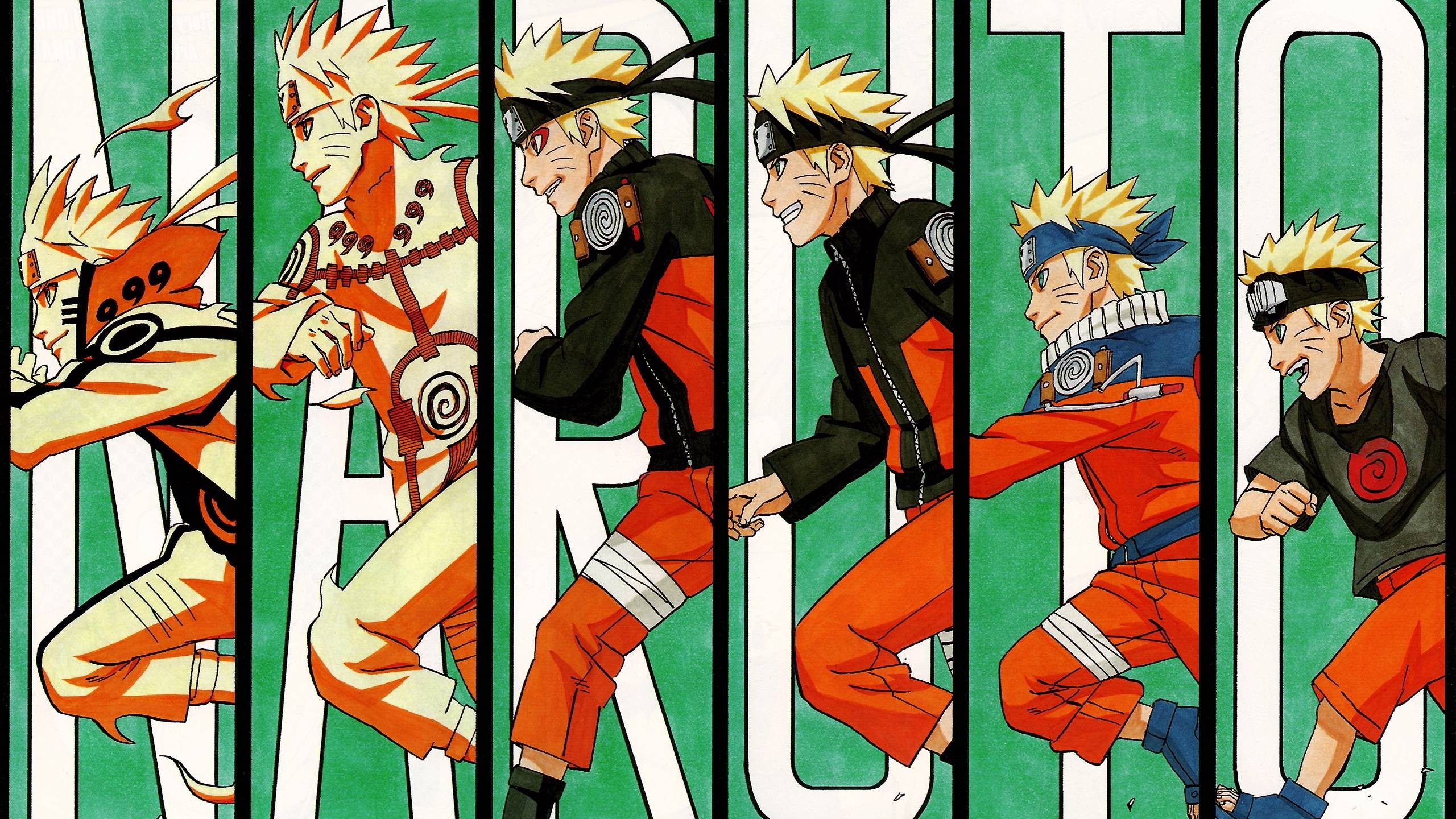 Naruto Shippuuden Anime Evolution Uzumaki Naruto Running Manga Panels Anime Boys 2560x1440