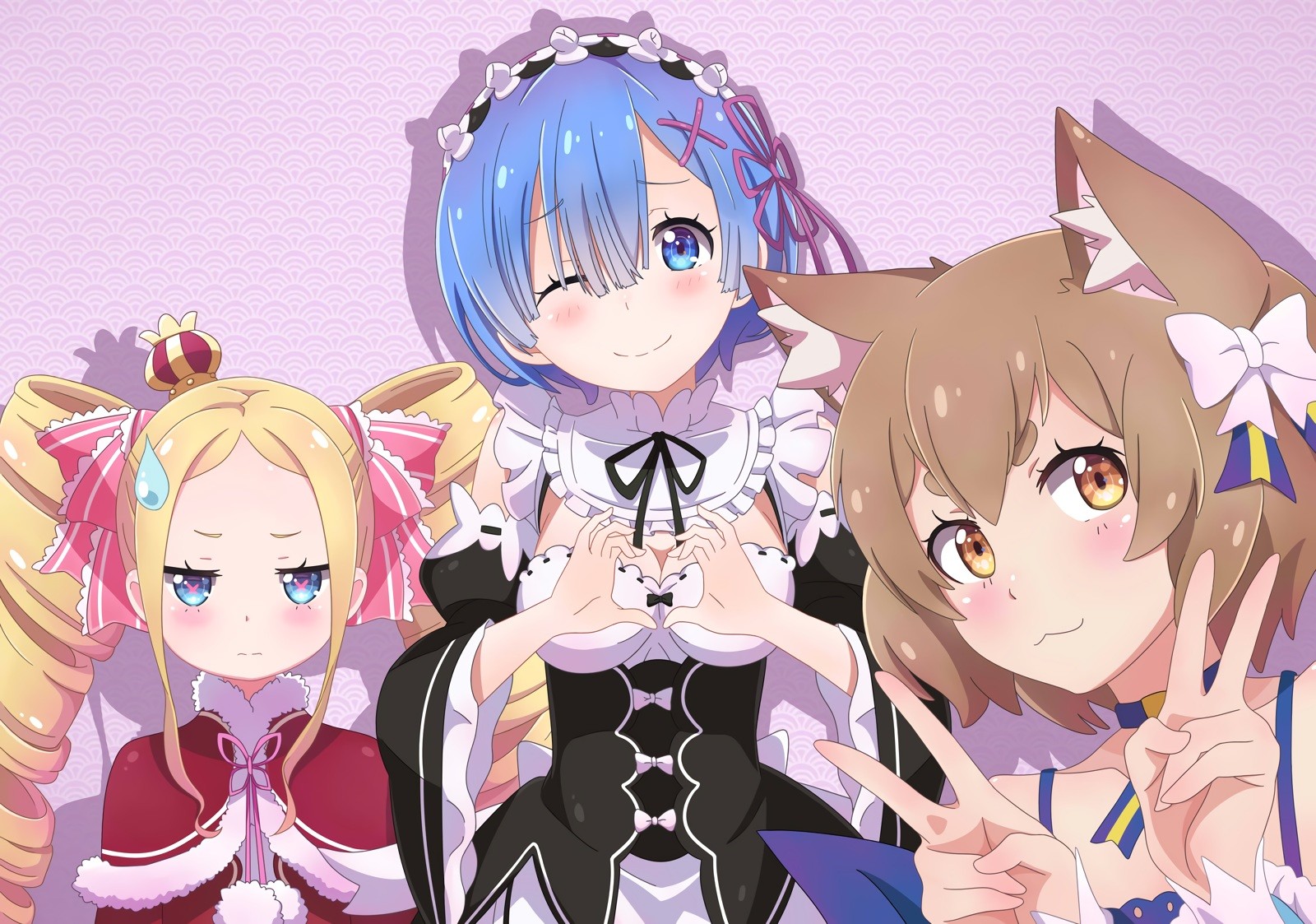 Anime Anime Girls Re Zero Kara Hajimeru Isekai Seikatsu Beatrice Re Zero Argail Felix Animal Ears Bl 1600x1123