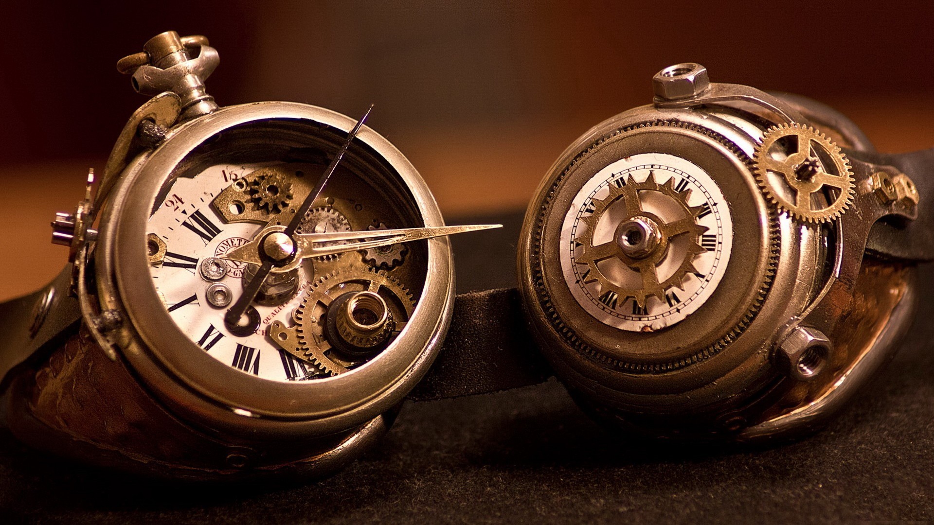 Watch Gears Clockworks Hands Numbers 1920x1080