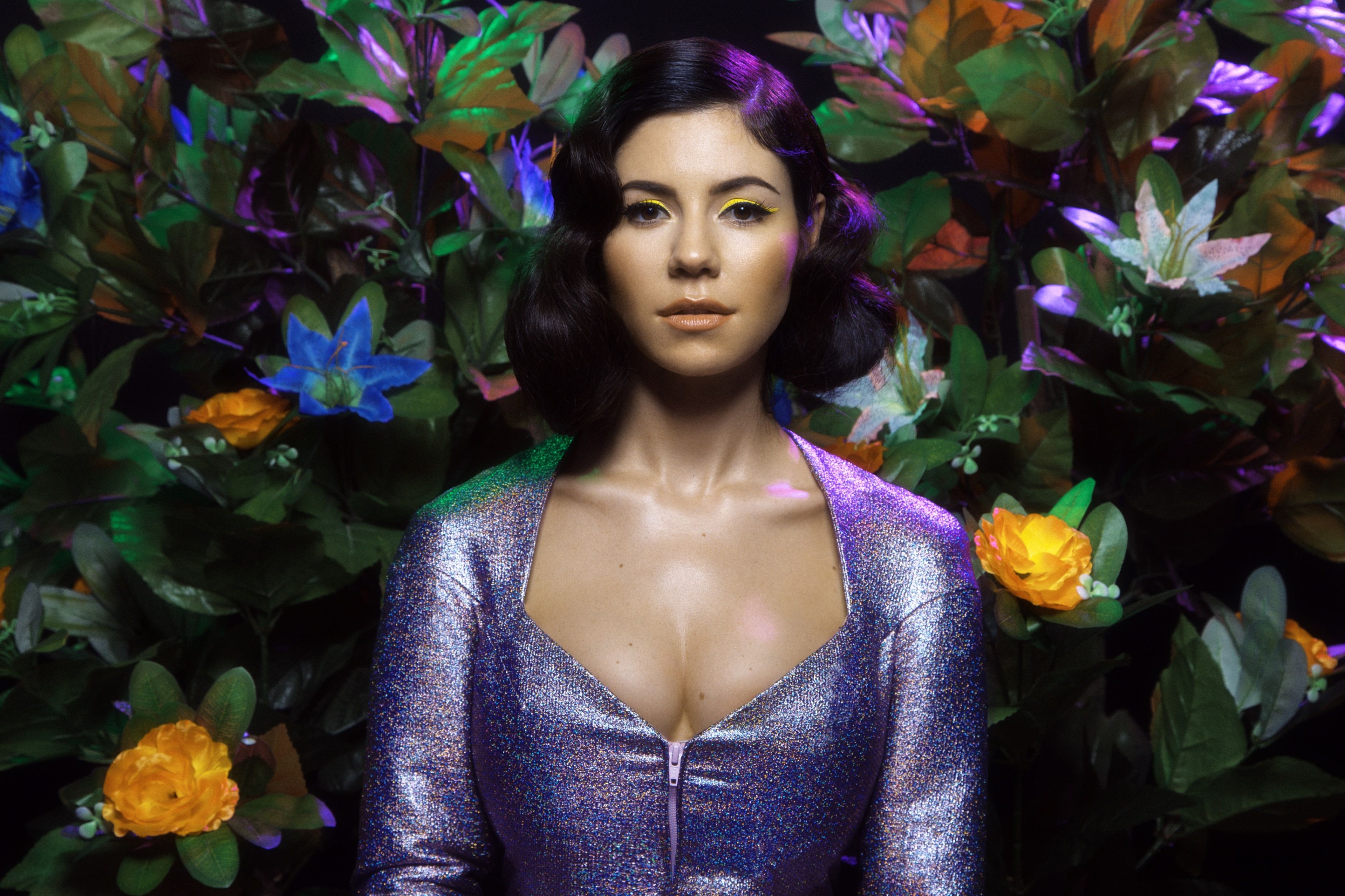Marina And The Diamonds Women Purple Dresses Dress Dark Hair Zipper 3743x2495