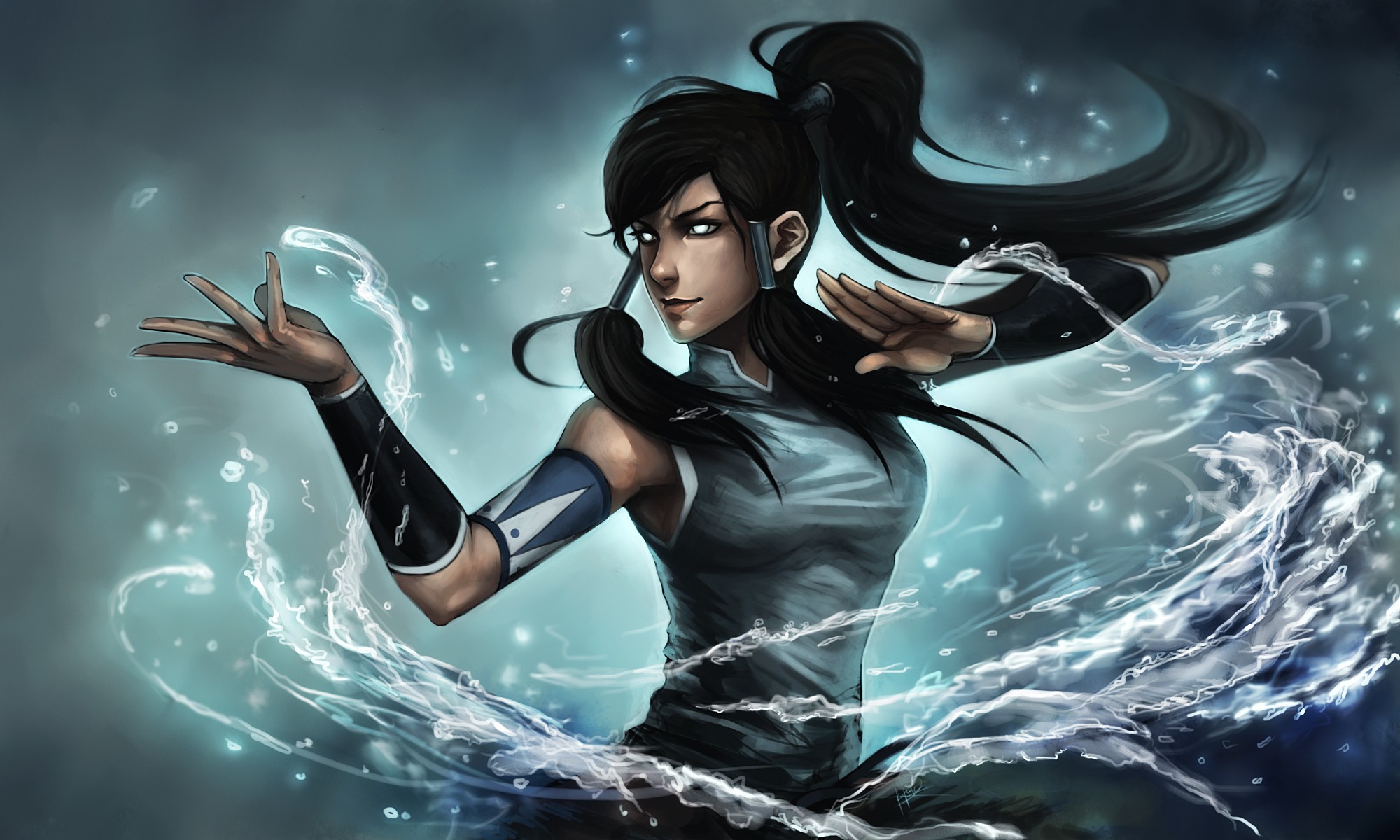 Korra The Legend Of Korra Avatar The Legend Of Korra Water Blue Eyes 2000x1200