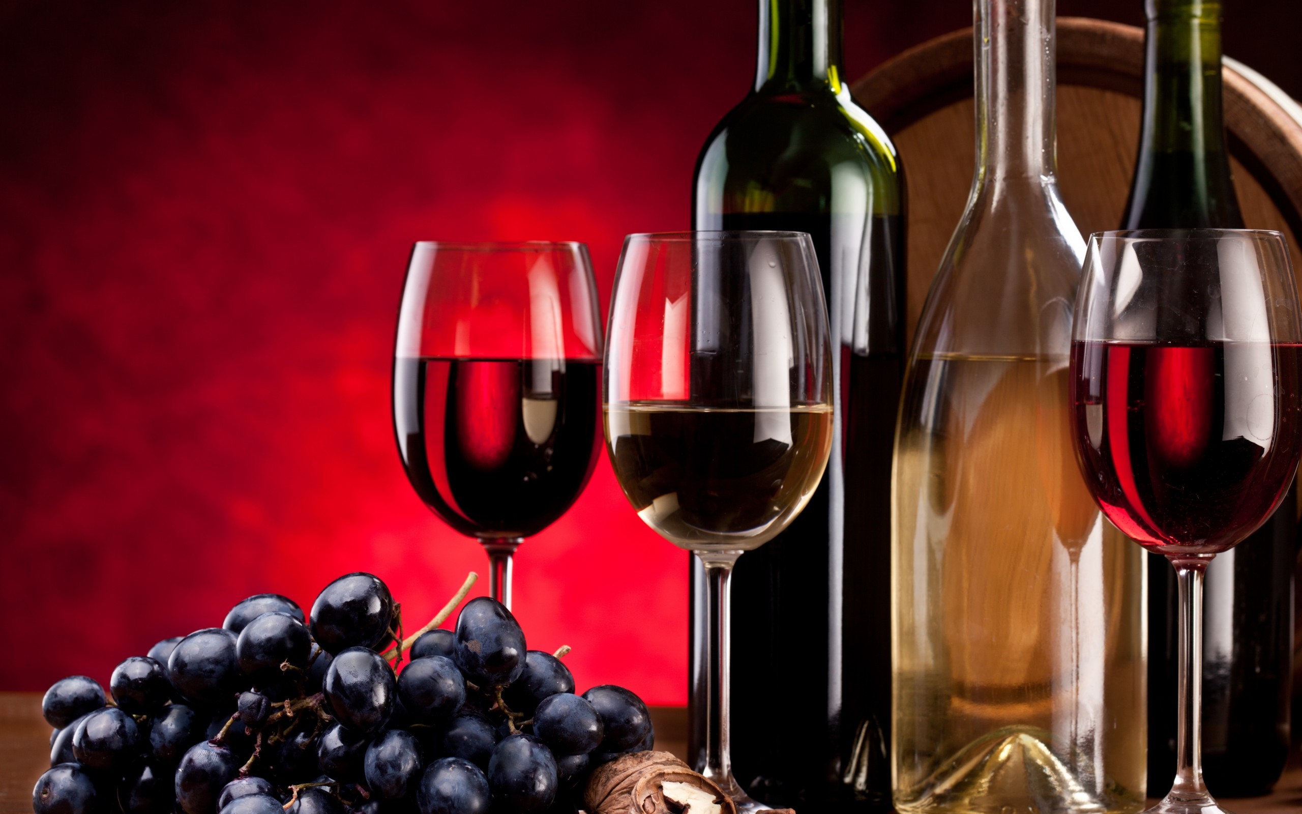 Wine Drink Grape Drinking Glass Red Wine 2560x1600