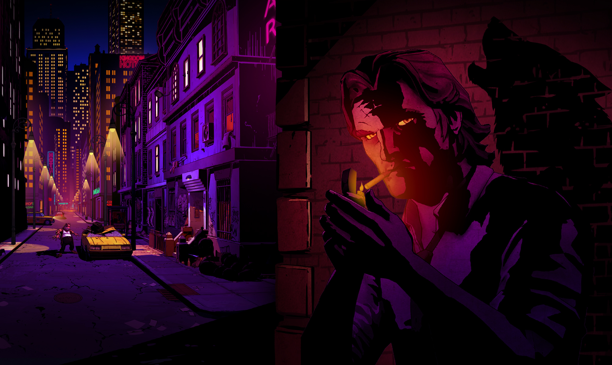 The Wolf Among Us Video Games Smoking Video Game Art Telltale Games 2000x1195