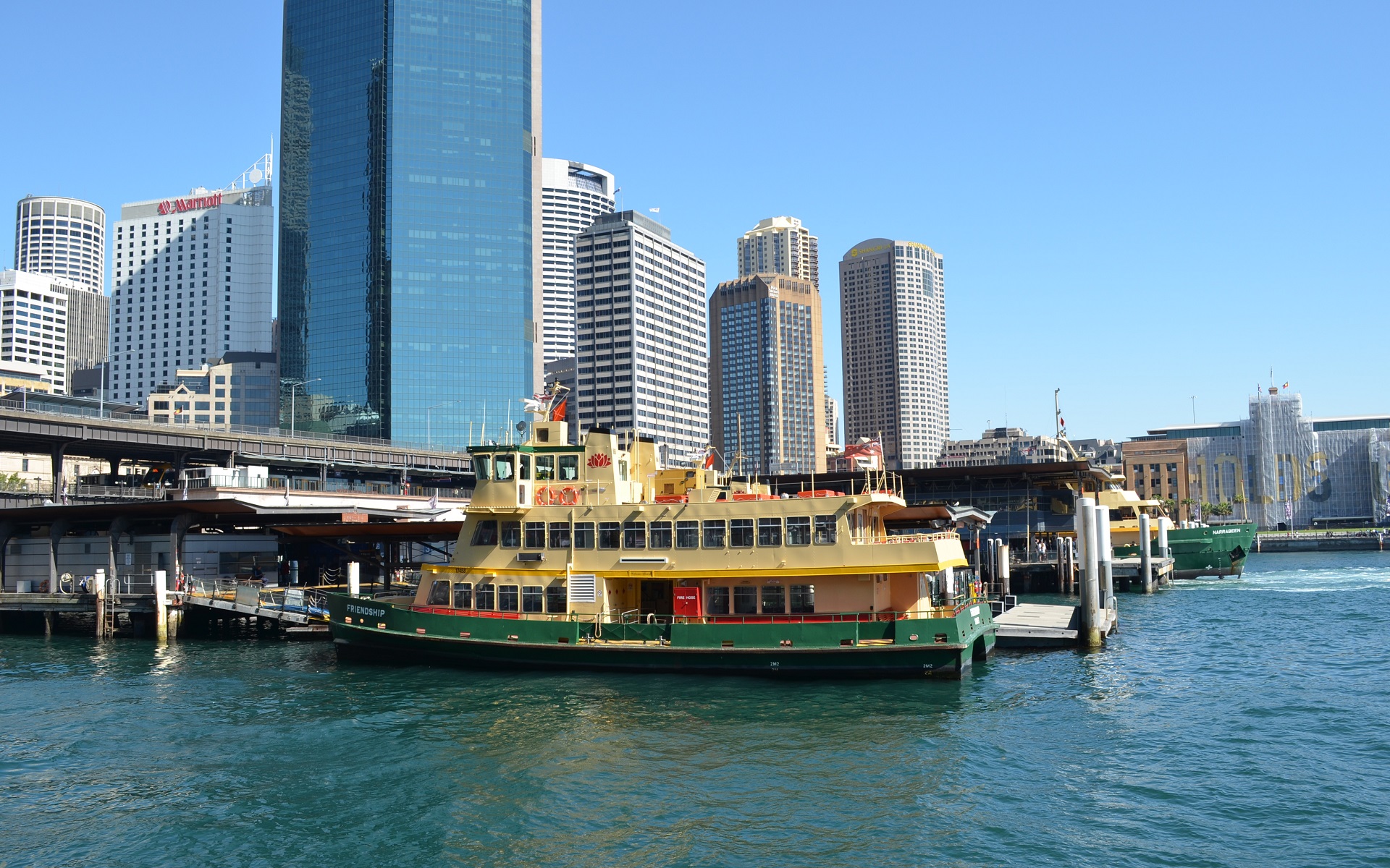 Sydney Australia Harbor Ferry Boat Vehicle Wharf Building City Circular Quay 1920x1200