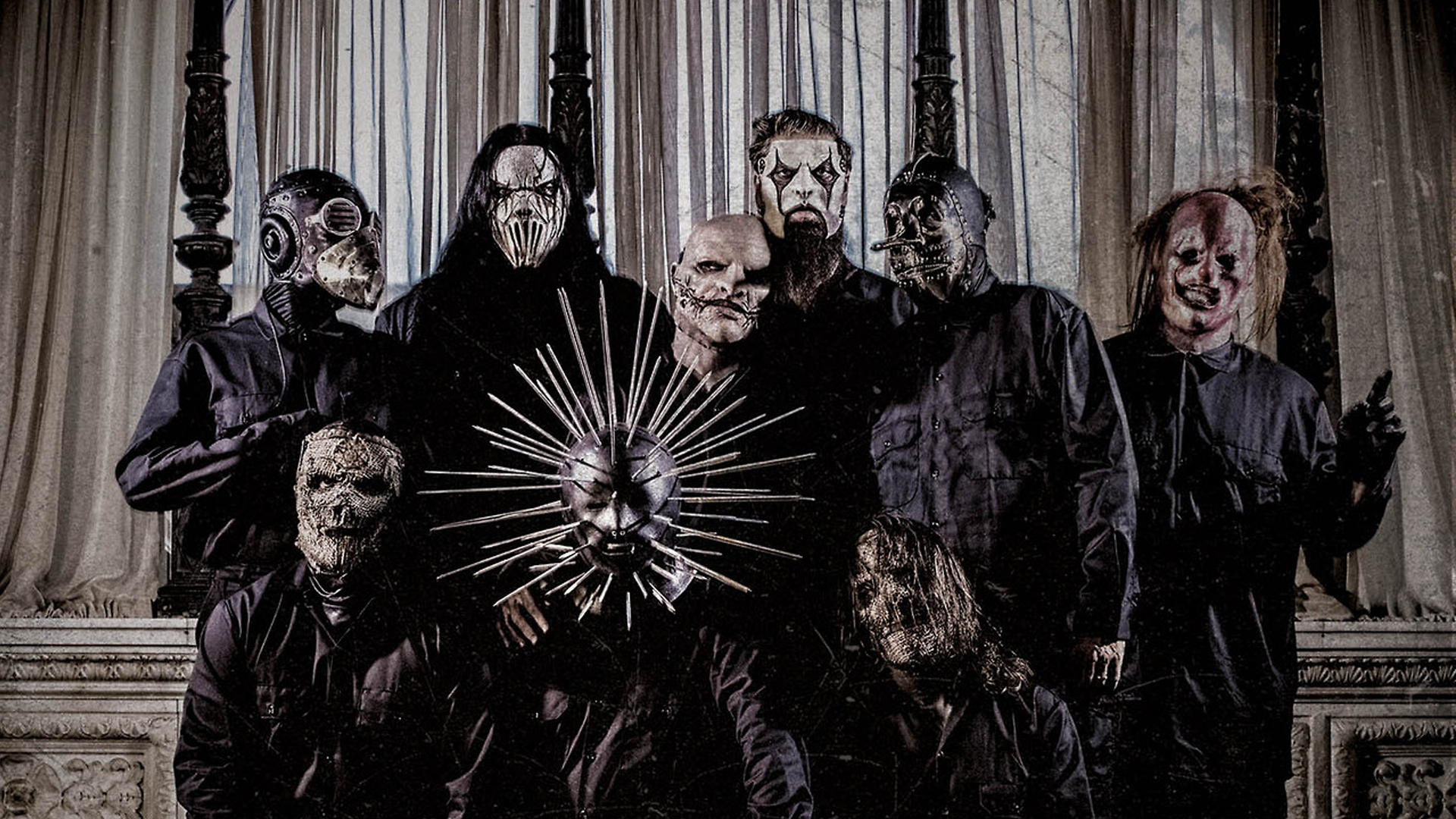 Slipknot Corey Taylor Mick Thomson Craig Jones James Root Sid Wilson Clowns Chris Fehn 1920x1080