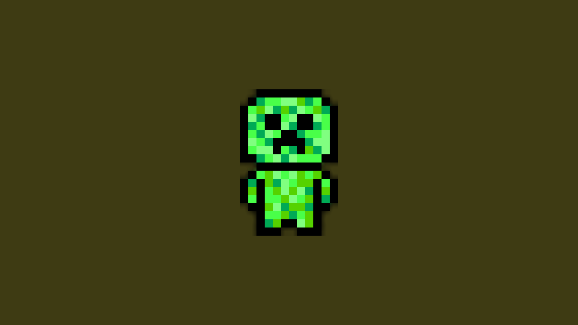 Pixel Art Pixels Minecraft Creeper 1920x1080