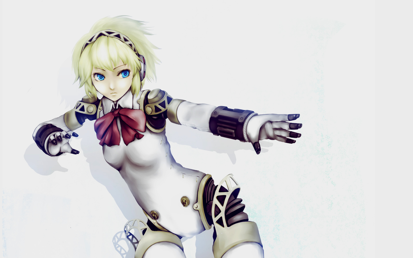 Aigis Persona Robot Persona Persona 3 Blonde Blue Eyes Ribbon 1440x900