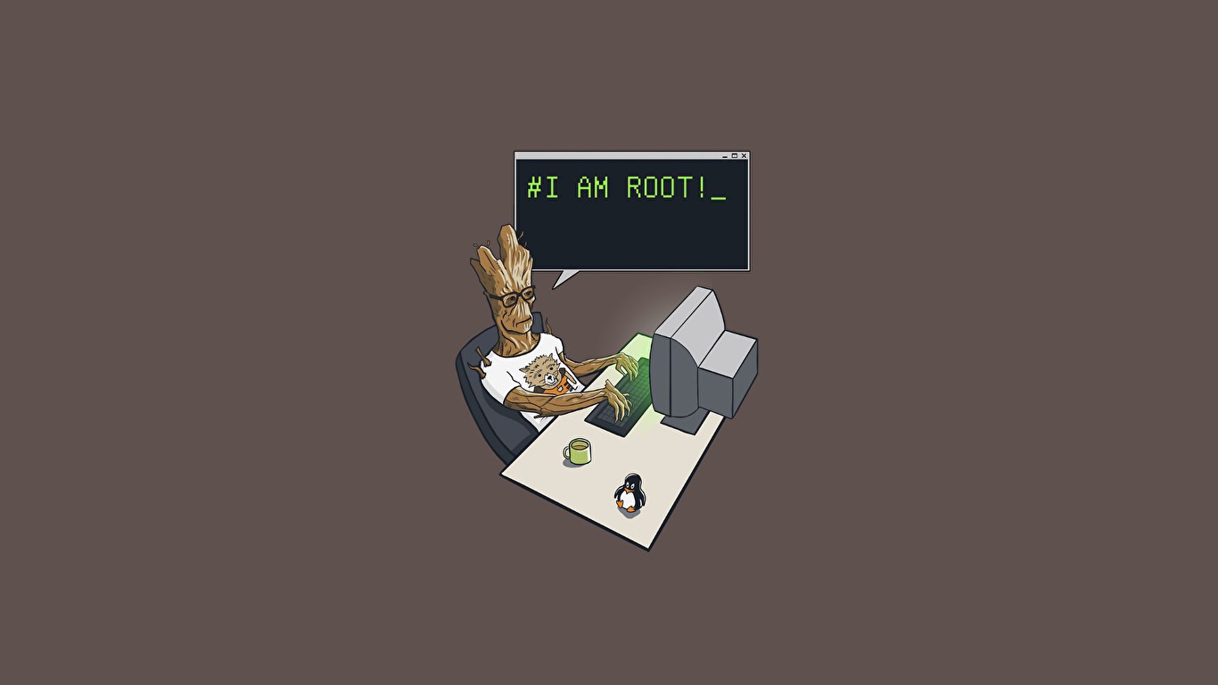 Groot Linux Root Guardians Of The Galaxy Vol 2 1366x768
