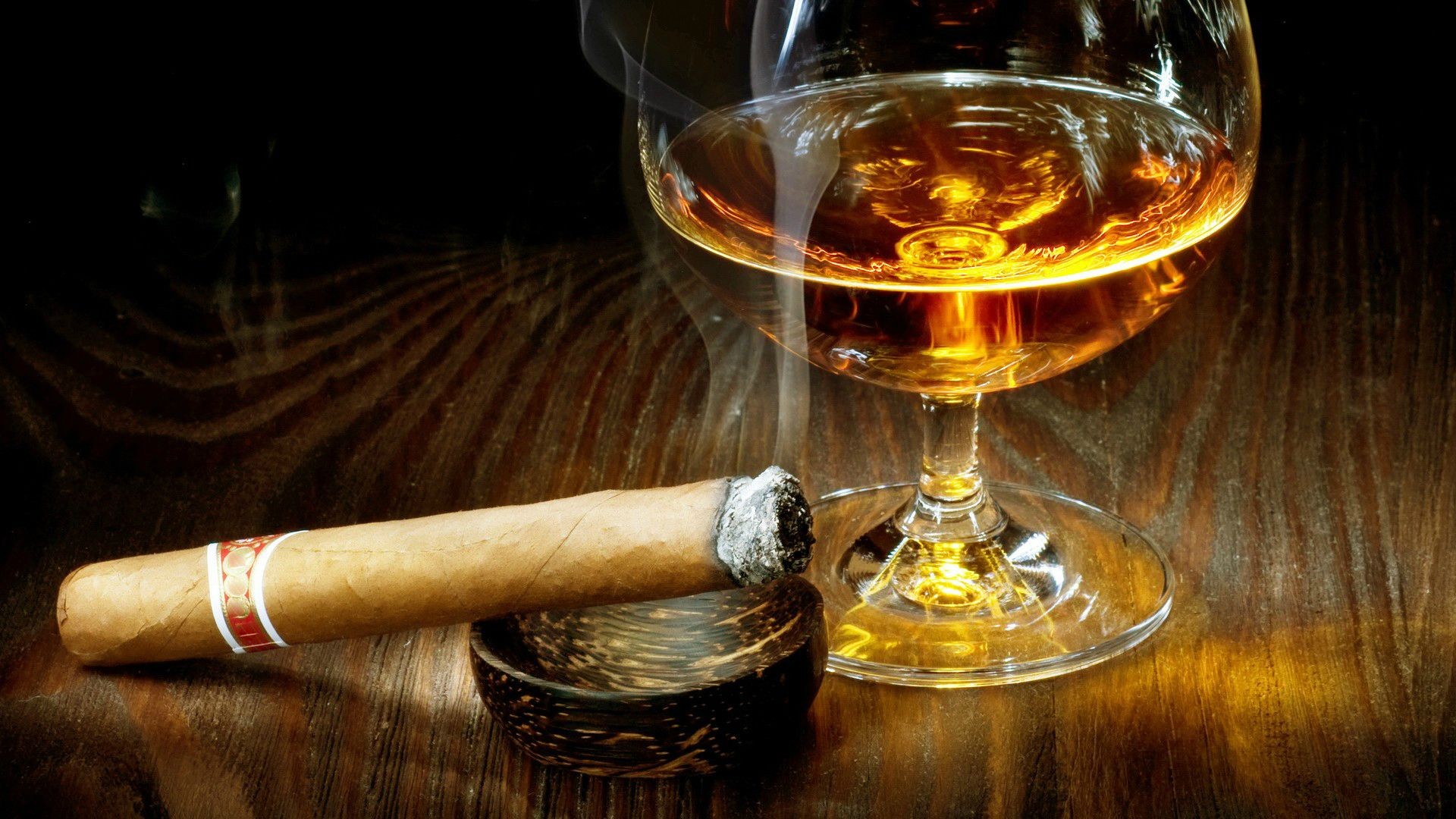 Drink Cognac Cigars 1920x1080