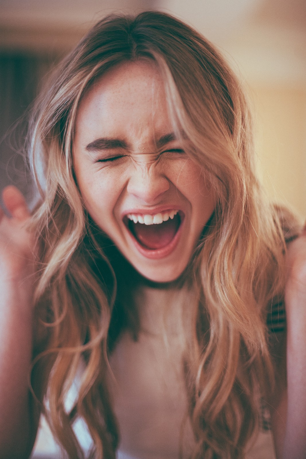 Sabrina Carpenter Angry Crying Women Blonde Long Hair Face Emotions 1067x1600