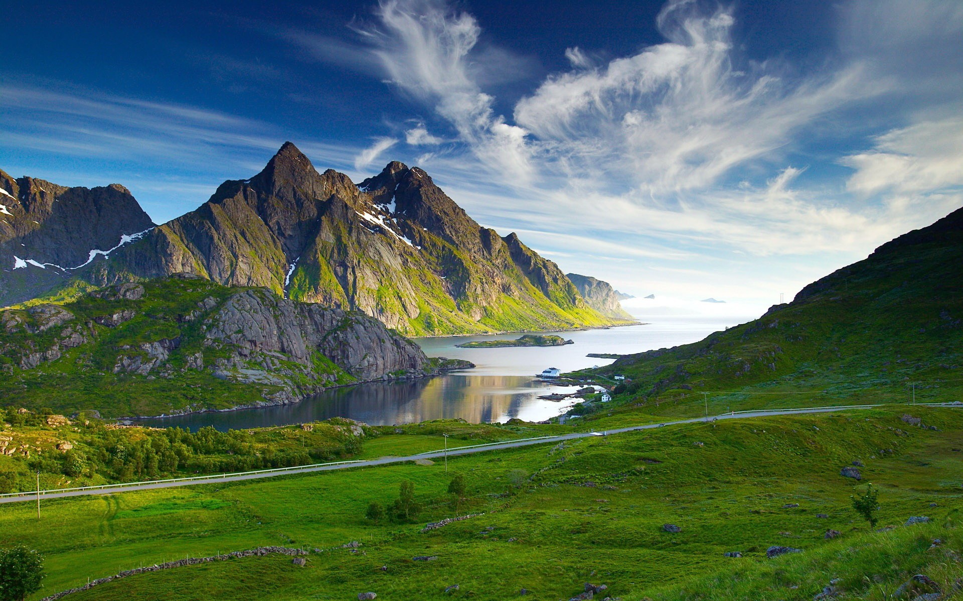 Nature Mountains Landscape Bay Nordic Landscapes 1920x1200