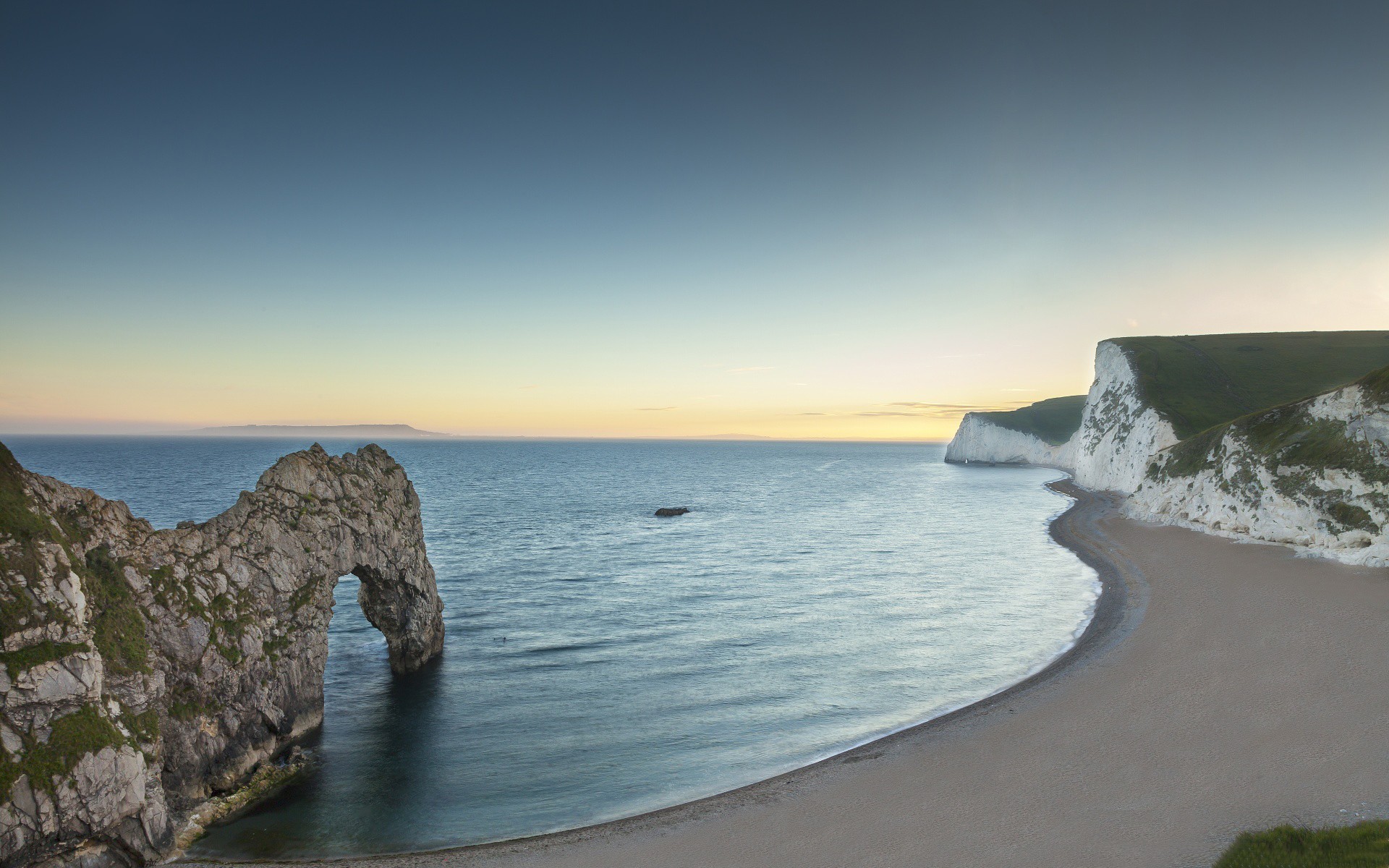 Landscape Durdle Door Durdle Door England Jurassic Coast Jurassic Coast England Rock Formation Coast 1920x1200