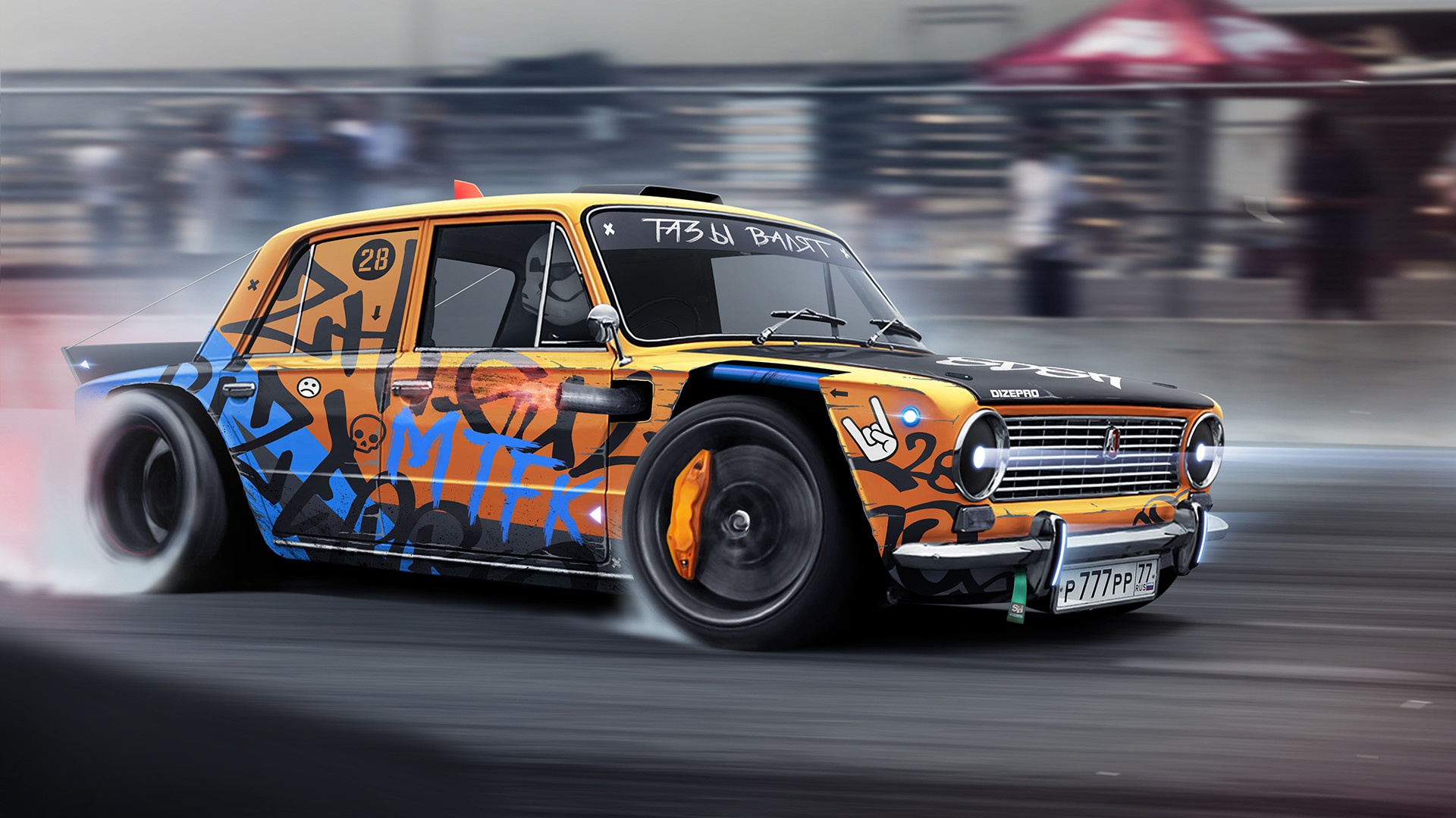 Car Vehicle Dmitry Strukov Drift Monster LADA 1920x1080