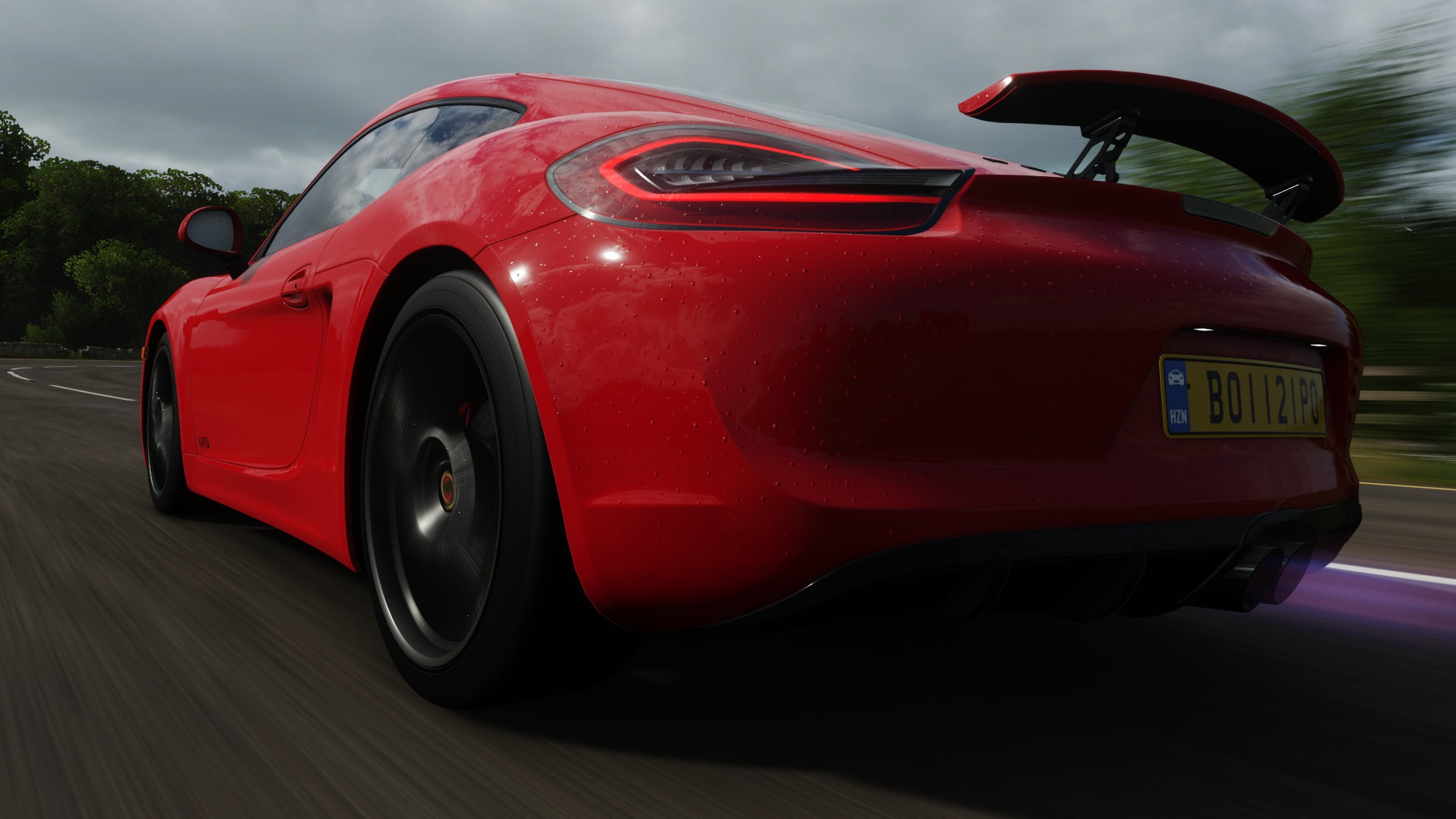 Forza Car Red Cars Video Games Screen Shot Closeup Porsche 718 Porsche Cayman 1916x1078