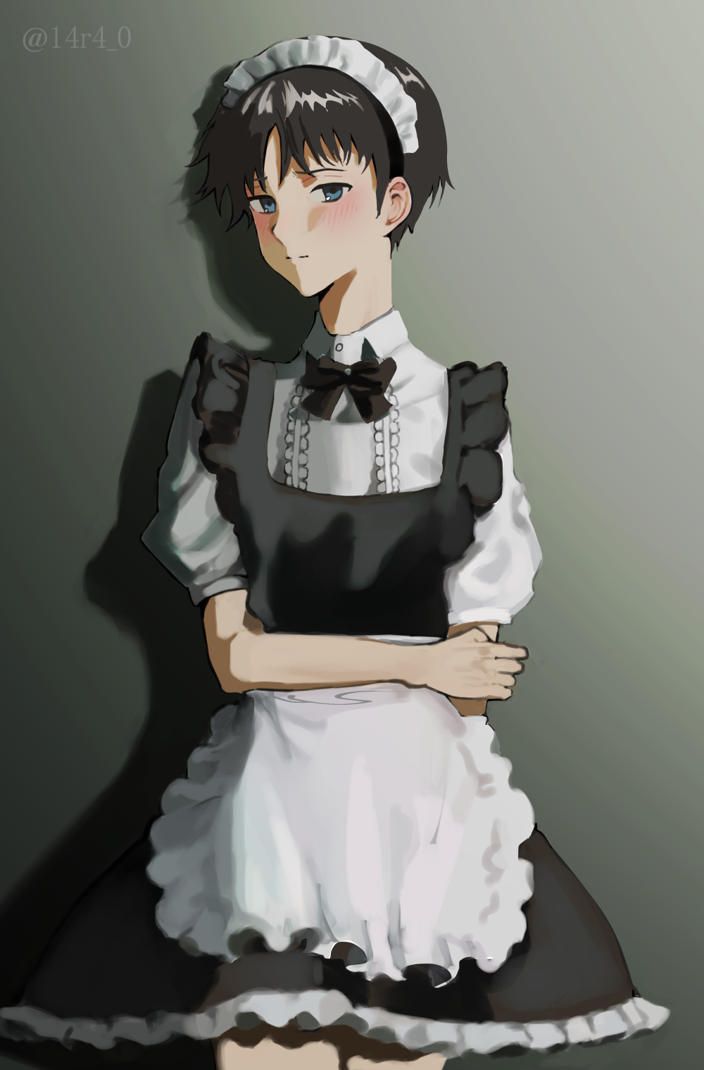 Neon Genesis Evangelion Anime Boys 2D Vertical Short Hair Maid Outfit  Looking At Viewer Blue Eyes Bl Wallpaper - Resolution:1000x1518 - ID:472872  