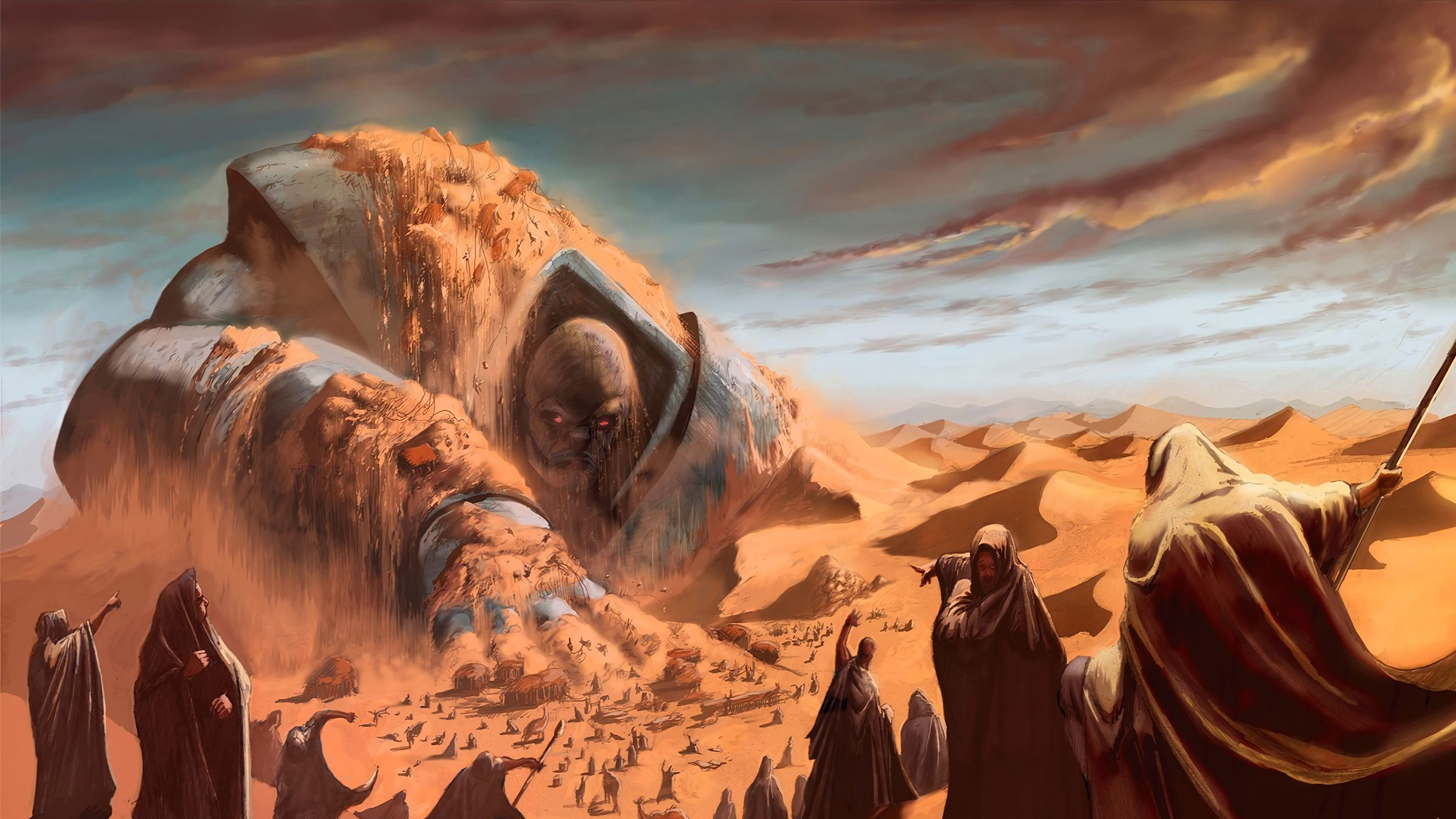 Giant Desert Apocalypse Character 3840x2160