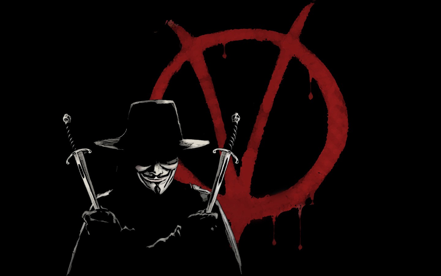 V For Vendetta Artwork Guy Fawkes Guy Fawkes Mask Weapon 1440x900