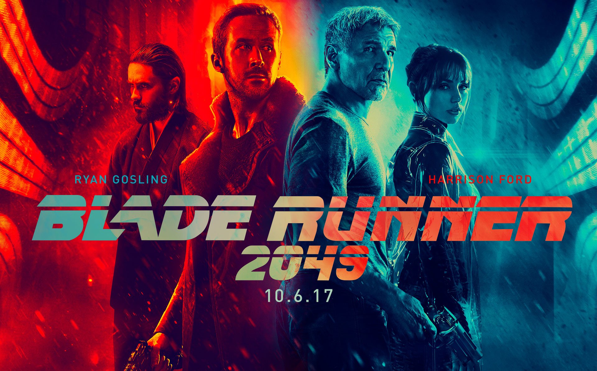 Blade Runner 2049 Science Fiction Cyberpunk Ryan Gosling Harrison Ford Ana De Armas Jared Leto Typog 1920x1195