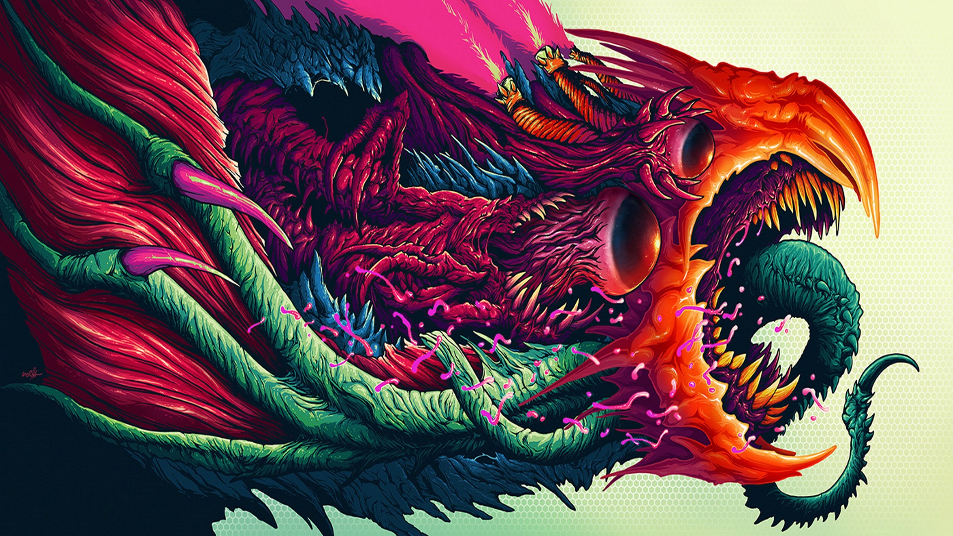 Psychedelic Trippy Colorful Creature Hypebeast 1920x1080