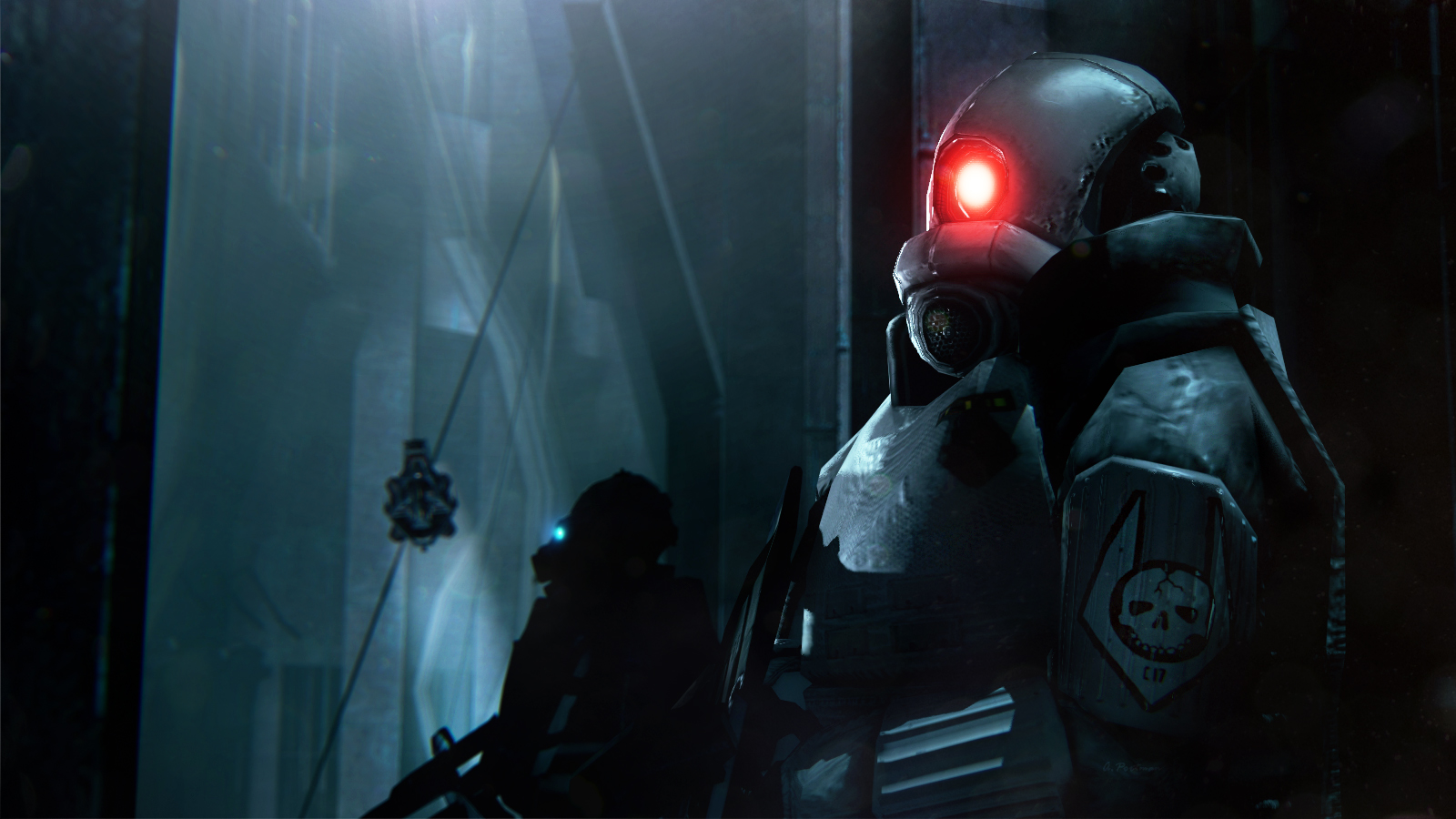 Half Life 2 Combine Citadel City 17 Video Games Science Fiction Glowing Eyes 1600x900