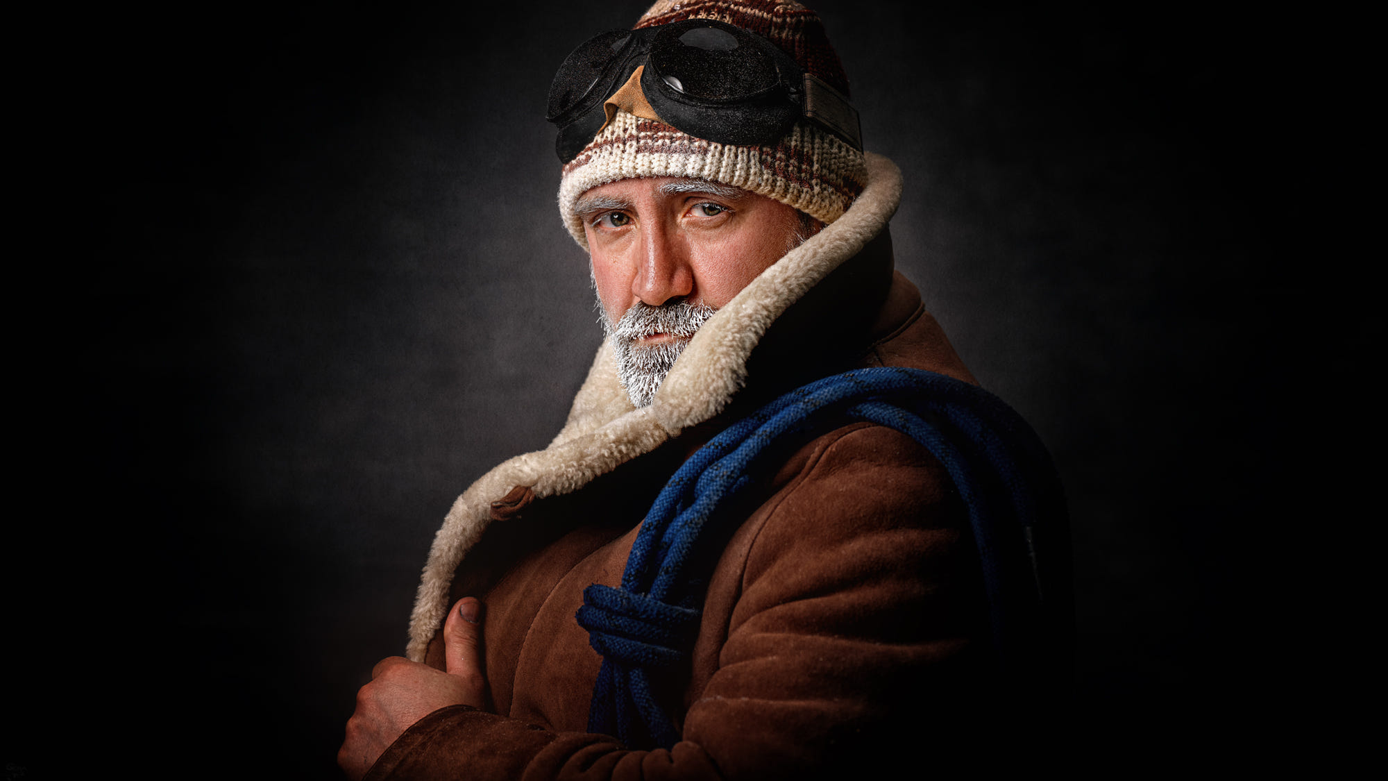 Winter Jacket Fur Jacket Cold Beard Portrait 2000x1125