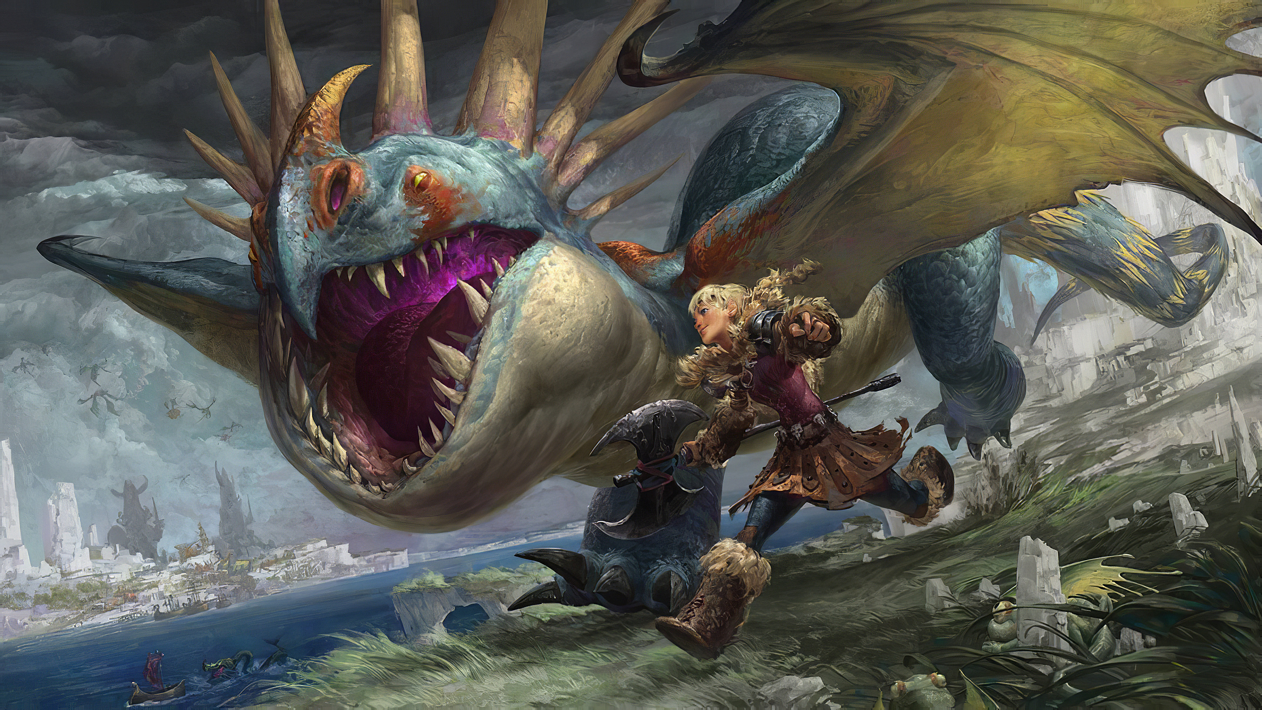 How To Train Your Dragon Fantasy Art Dragon Cartoon Digital Art Movies 2560x1440