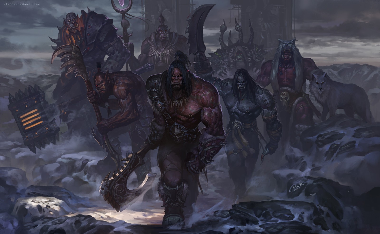World Of Warcraft World Of Warcraft Warlords Of Draenor Orcs Video Games Artwork Chenbo 1600x986