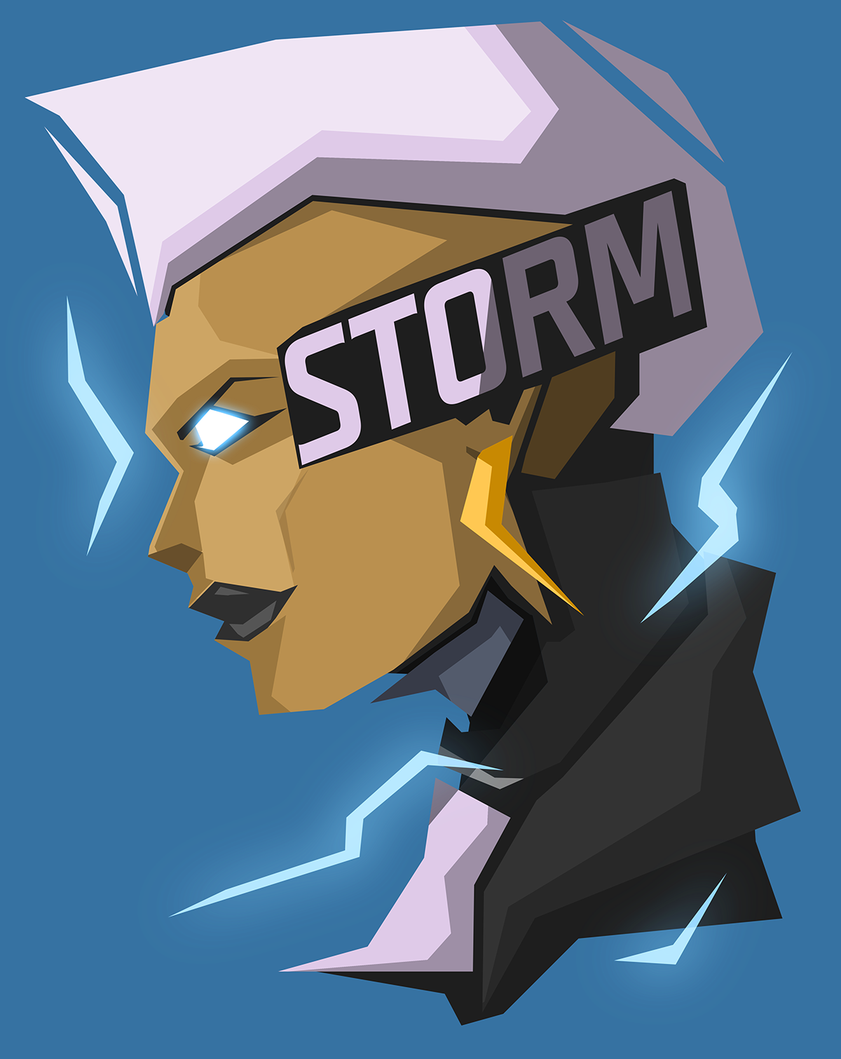 Storm Character Marvel Comics Blue Background 1200x1510