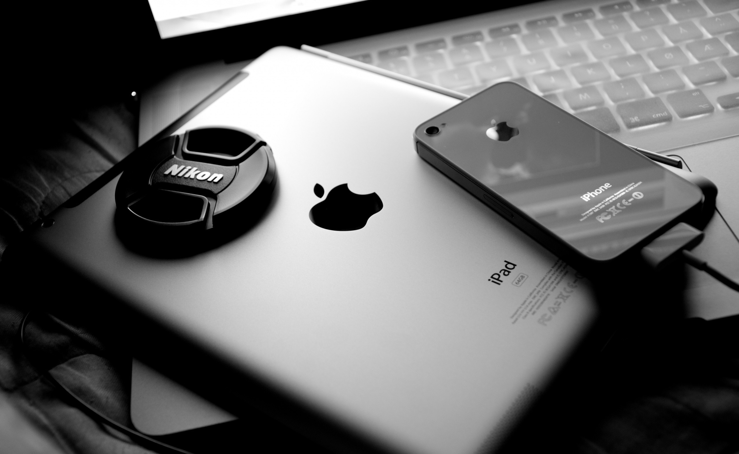 Apple Inc IPhone Nikon IPad Technology MacBook Monochrome 2560x1573