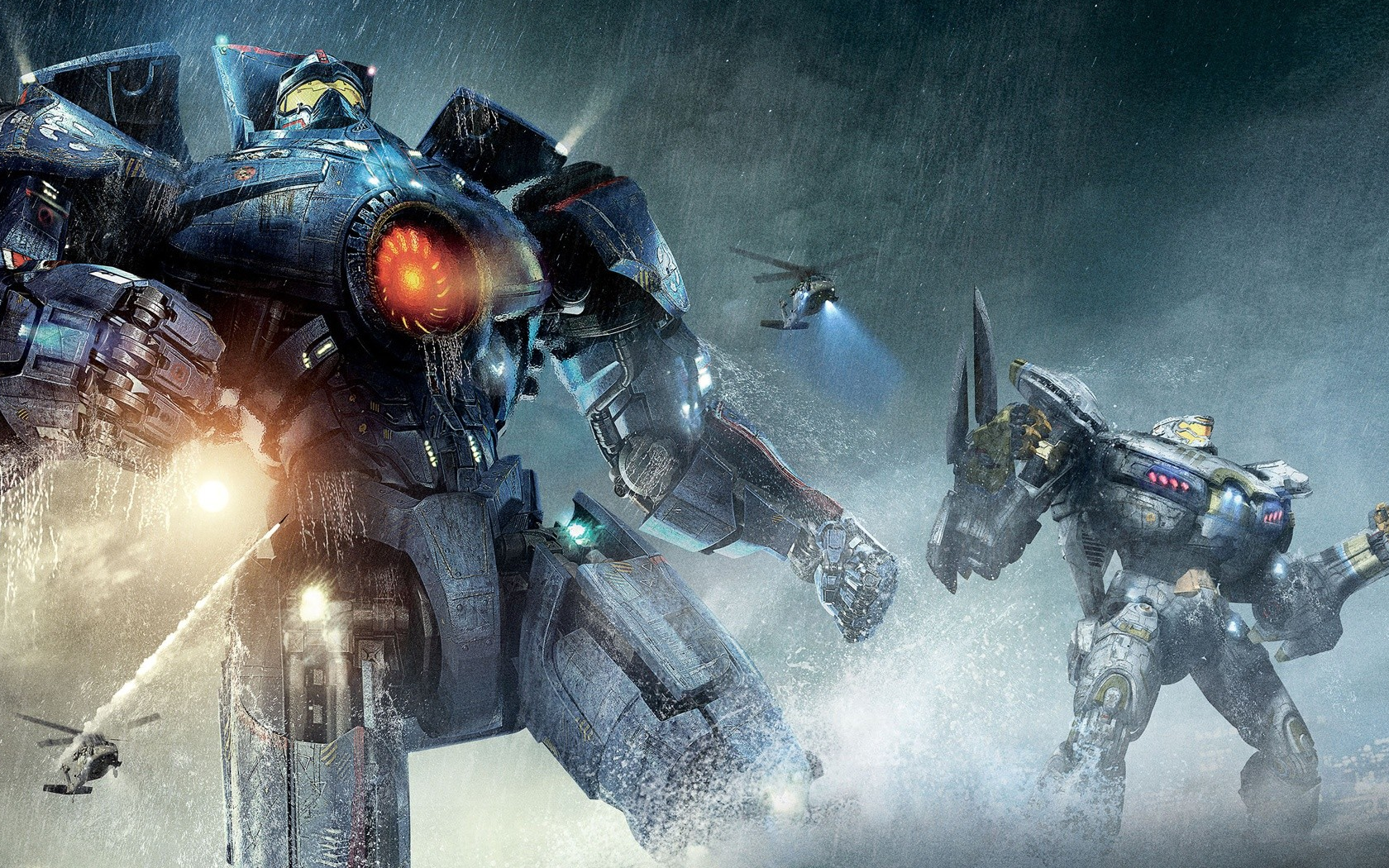 Pacific Rim Robot Helicopters Movies Gipsy Danger 1680x1050